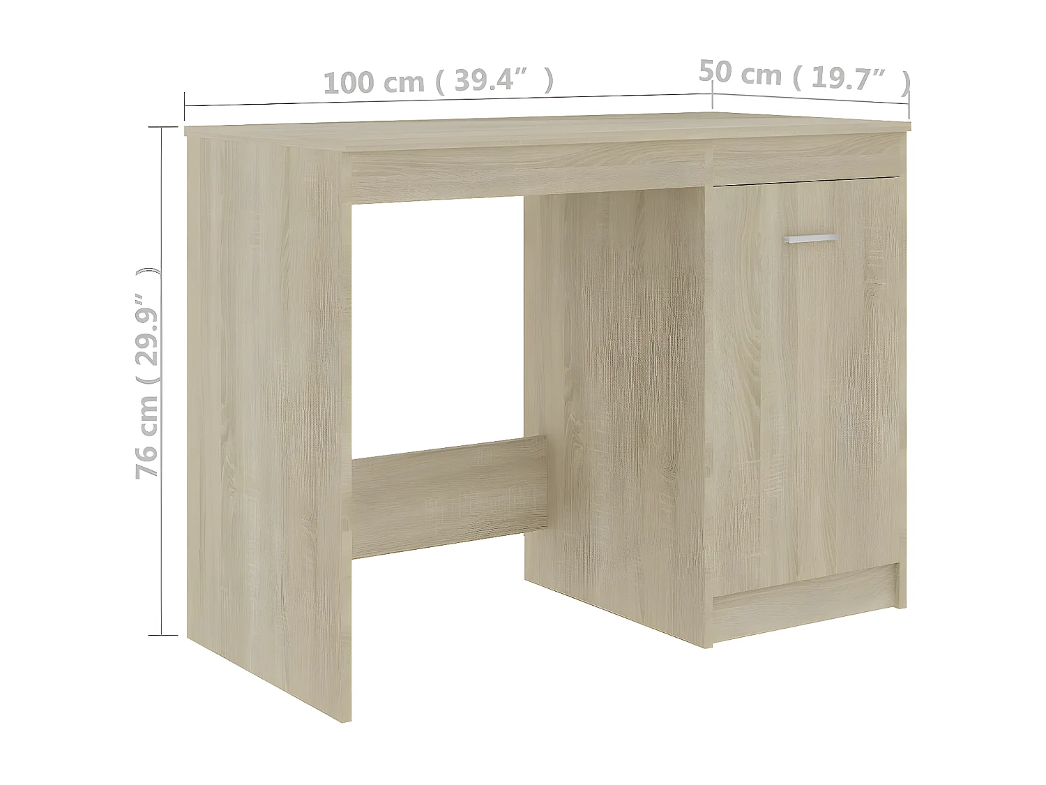 Bureau Chêne sonoma 100x50x76 cm Aggloméré