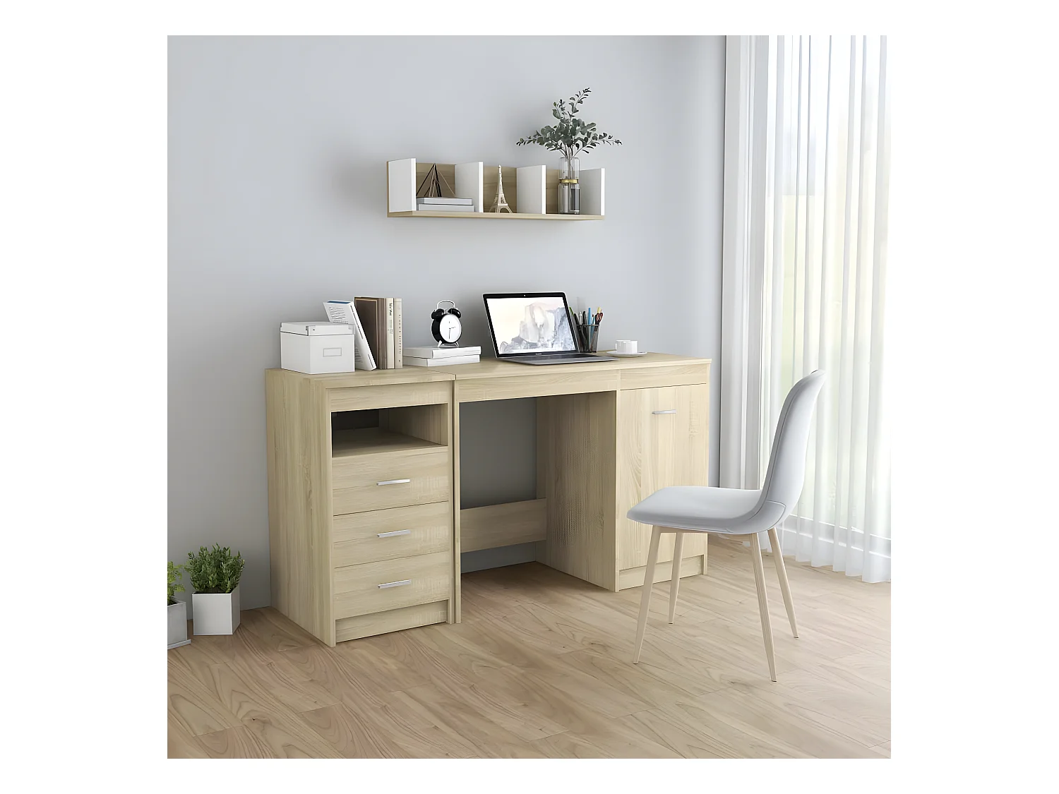 Bureau Chêne sonoma 140x50x76 cm Aggloméré