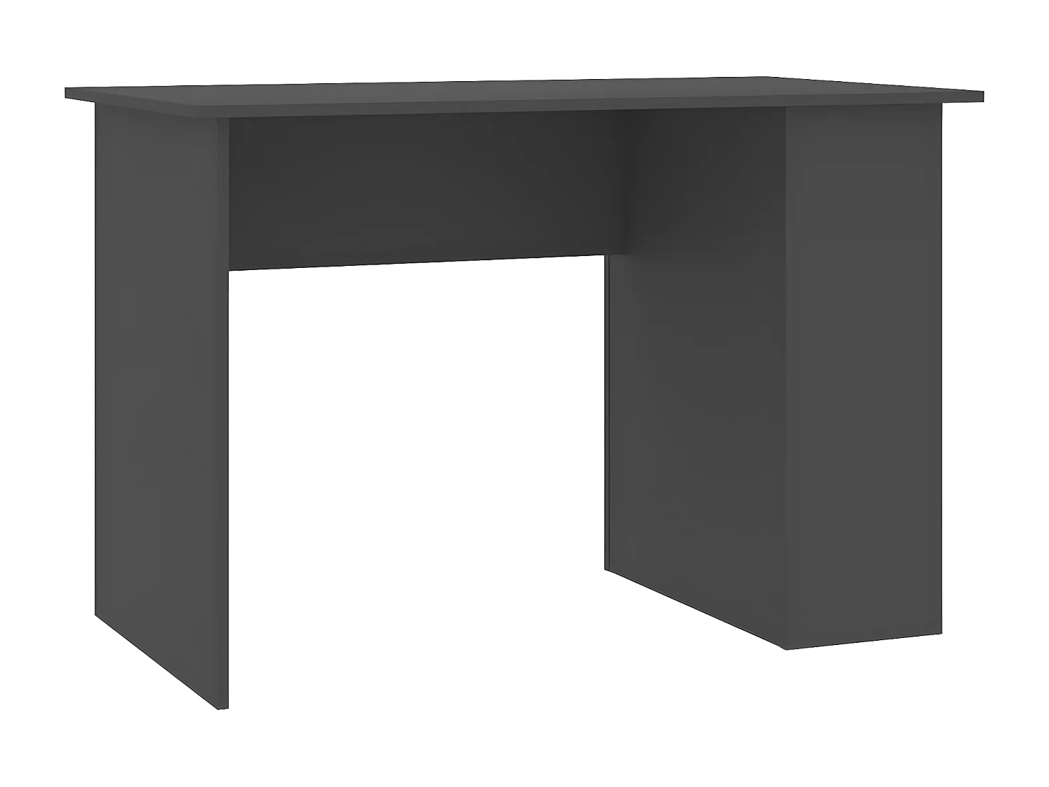 Escritorio de madera contrachapada gris 110x60x73 cm