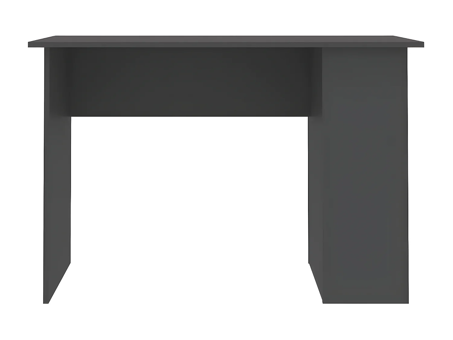 Escritorio de madera contrachapada gris 110x60x73 cm