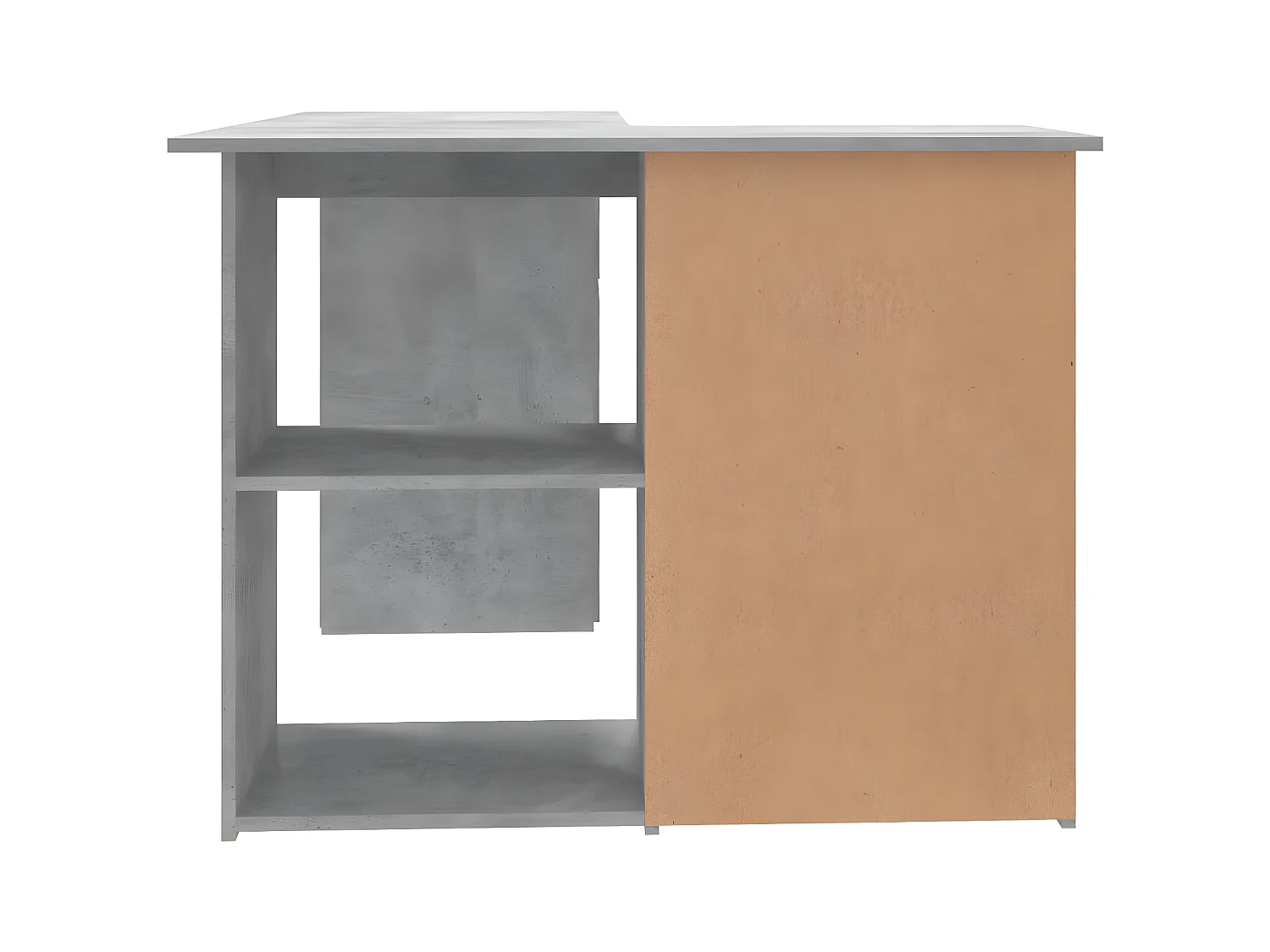 Bureau d'angle Gris béton 145x100x76 cm Aggloméré