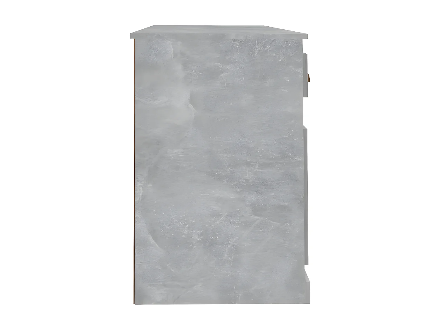 Bureau avec armoire gris béton bois d'ingénierie