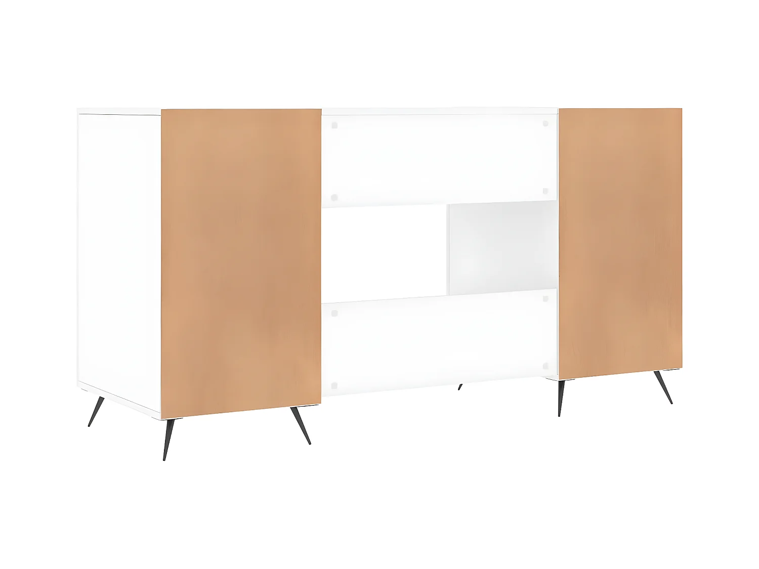 Bureau blanc 140x50x75 cm bois d'ingénierie