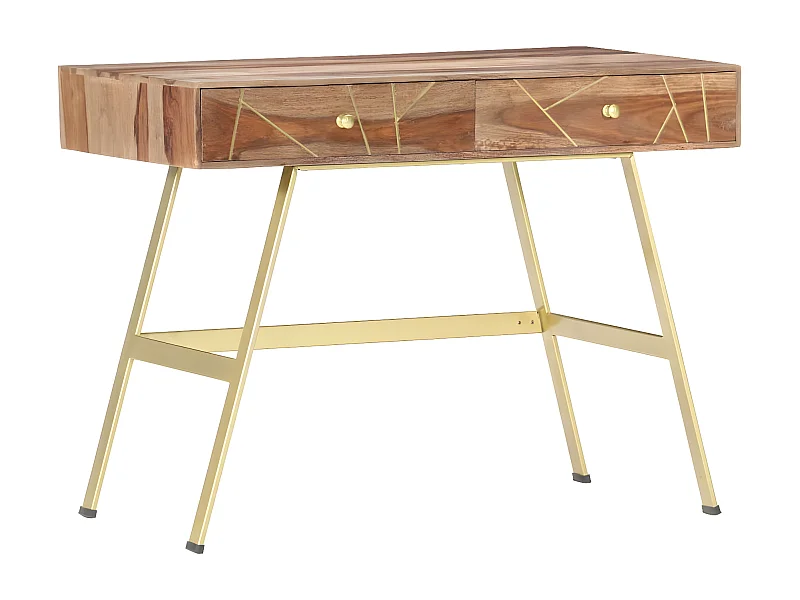 Bureau avec tiroirs 100x55x75 cm Bois solide