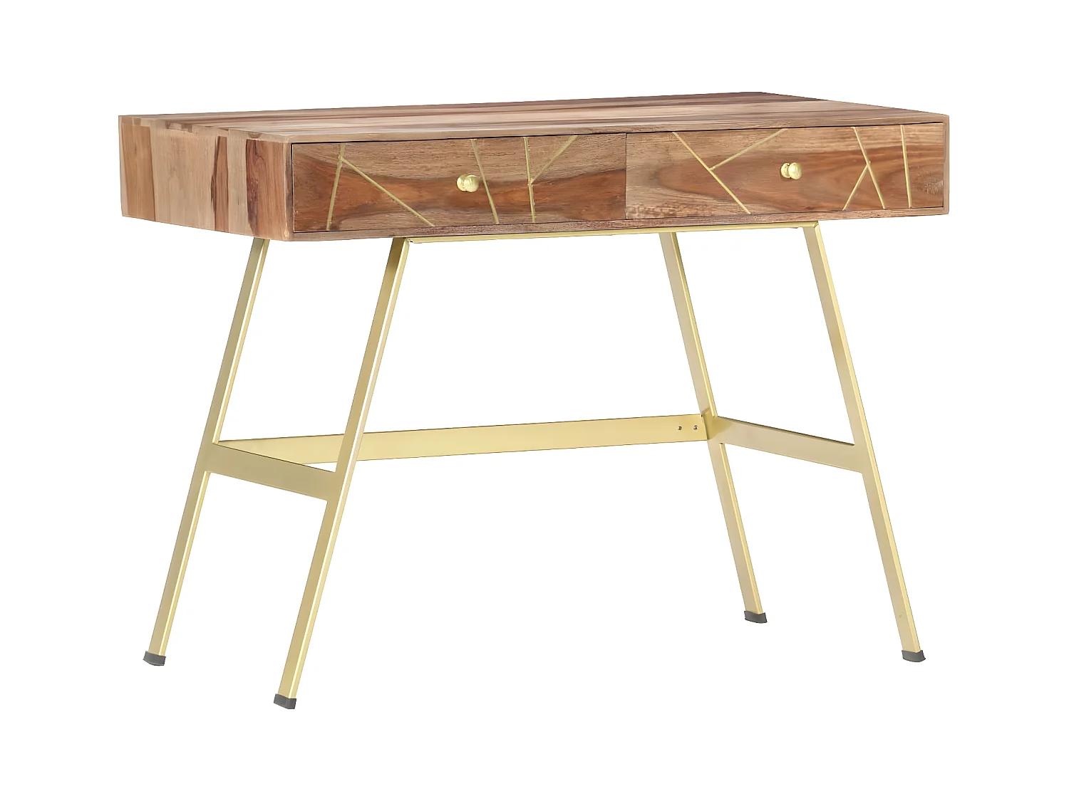 Bureau avec tiroirs 100x55x75 cm Bois solide