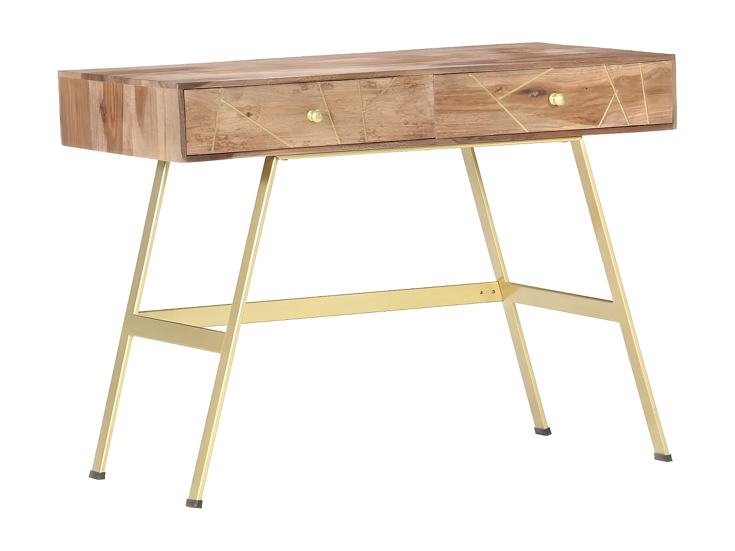 Bureau avec tiroirs 100x55x75 cm Bois solide