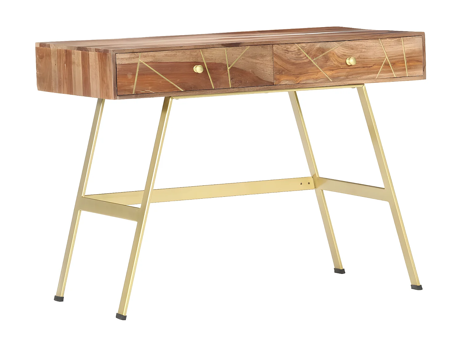 Bureau avec tiroirs 100x55x75 cm Bois solide