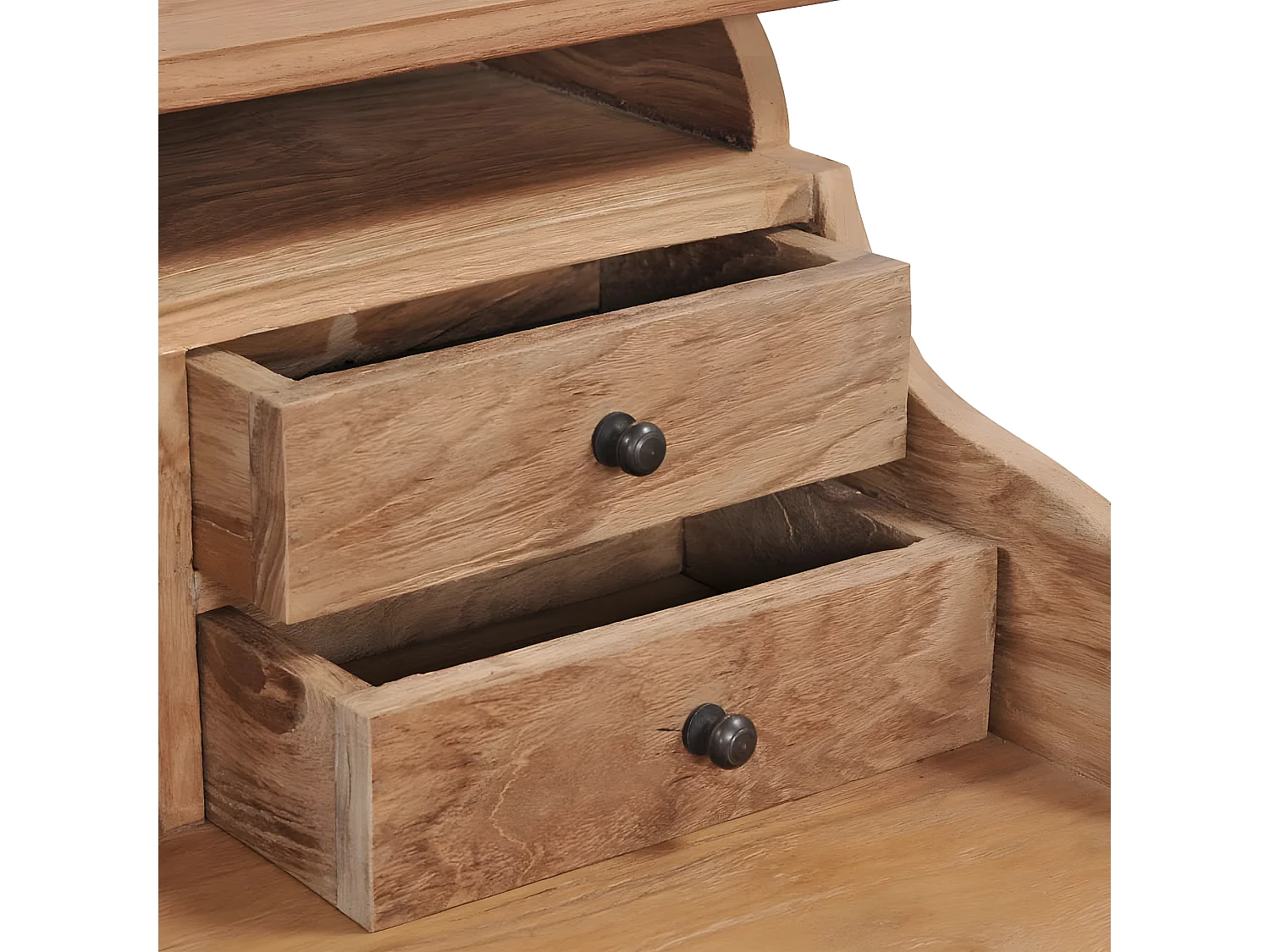 Escritorio de madera maciza de teca 90x50x100 cm