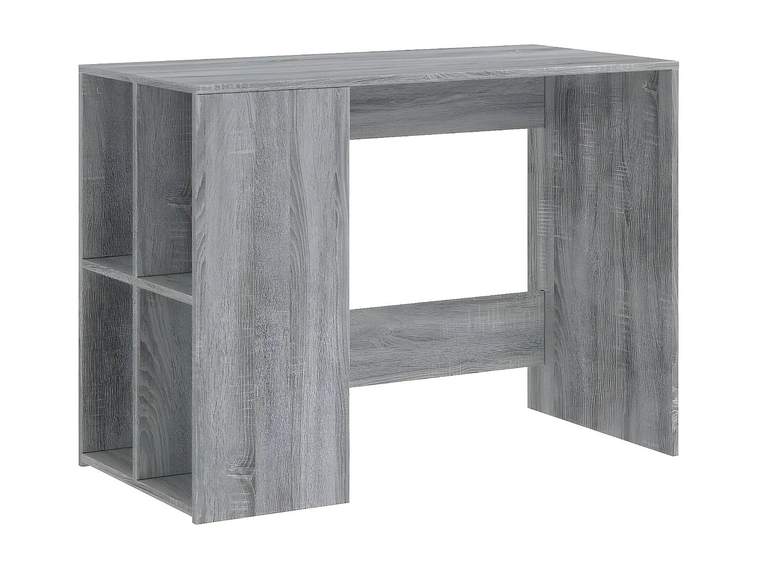 Bureau sonoma gris 102x50x75 cm bois d'ingénierie