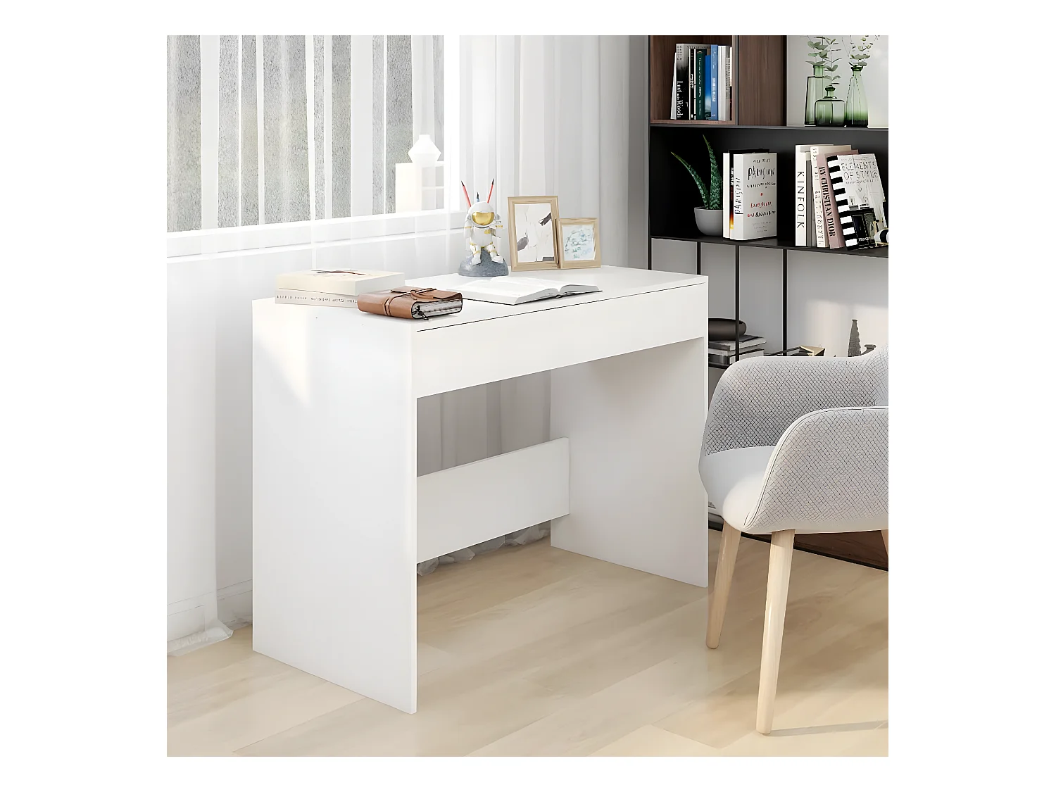 Bureau Blanc 101x50x76,5 cm Aggloméré