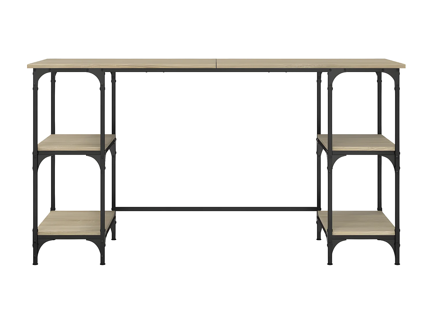 Escritorio metal madera de ingeniería roble Sonoma 140x50x75 cm