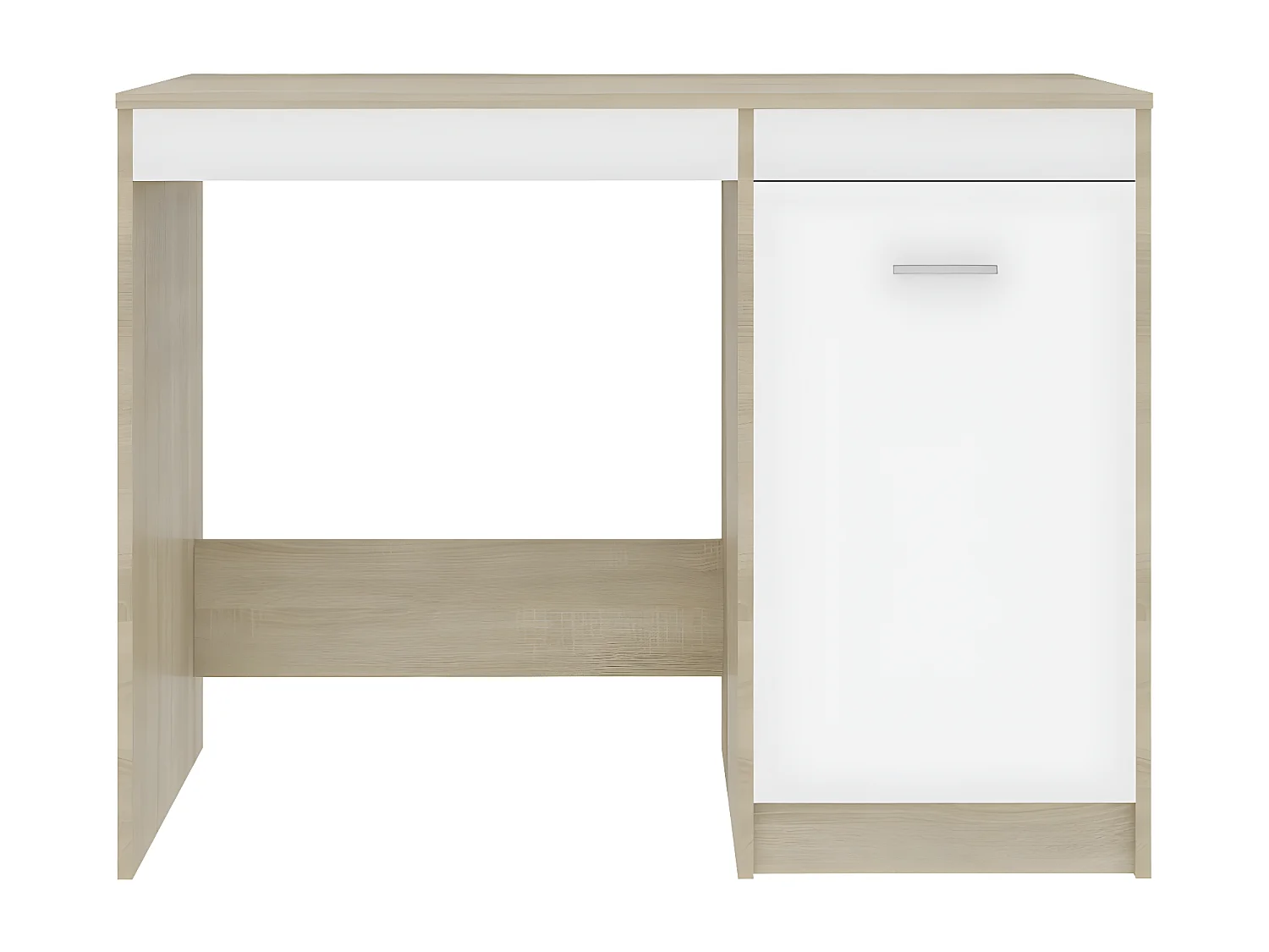 Bureau Blanc et chêne sonoma 100x50x76 cm Aggloméré