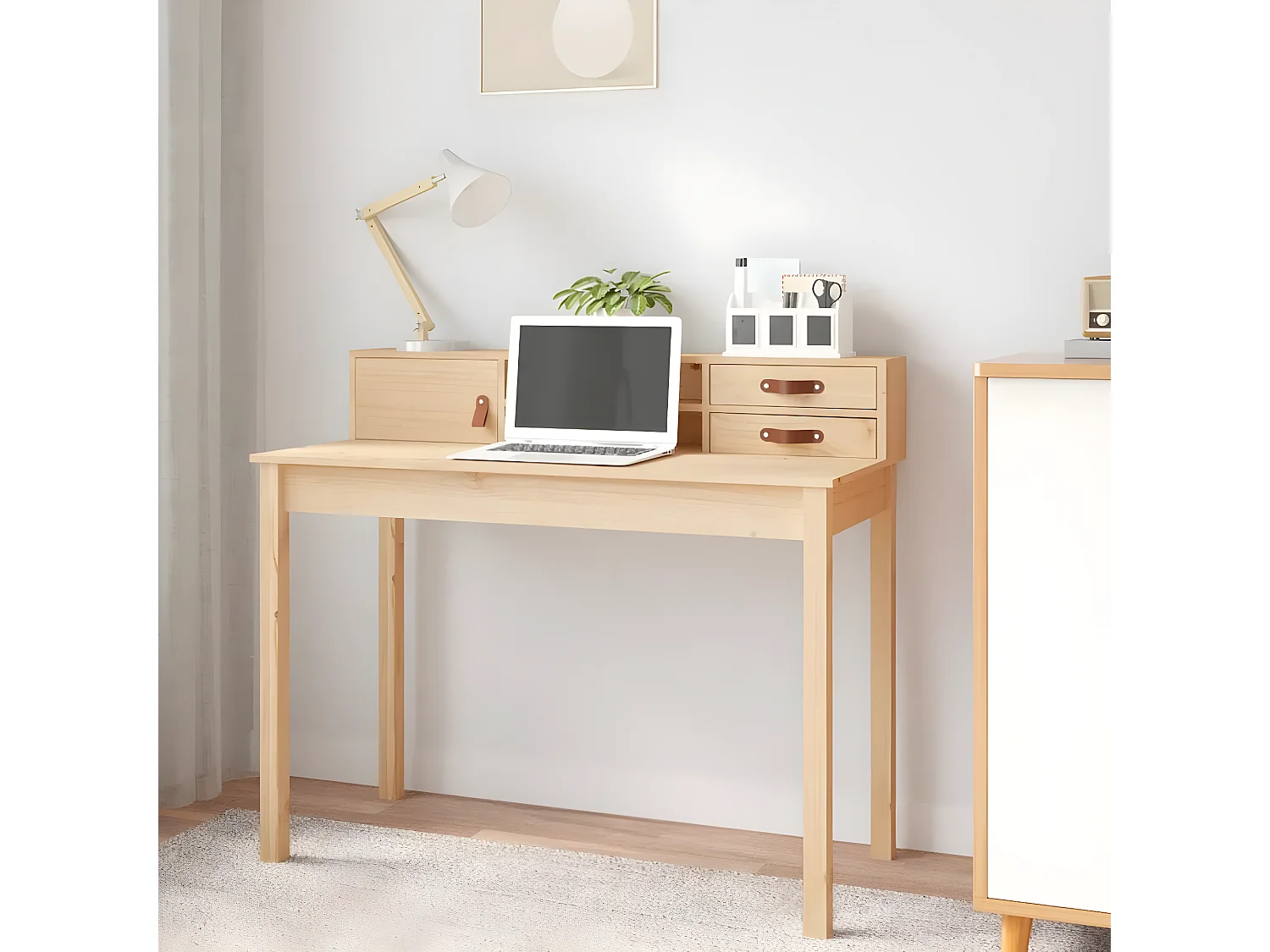 Bureau 110x50x93 cm massief grenenhout