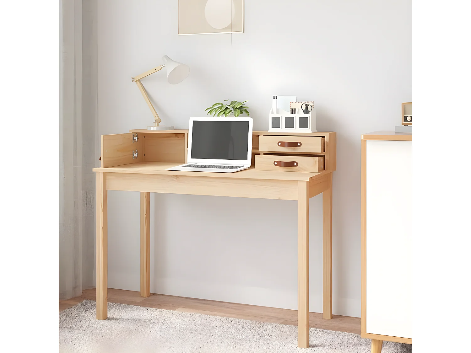 Bureau 110x50x93 cm massief grenenhout