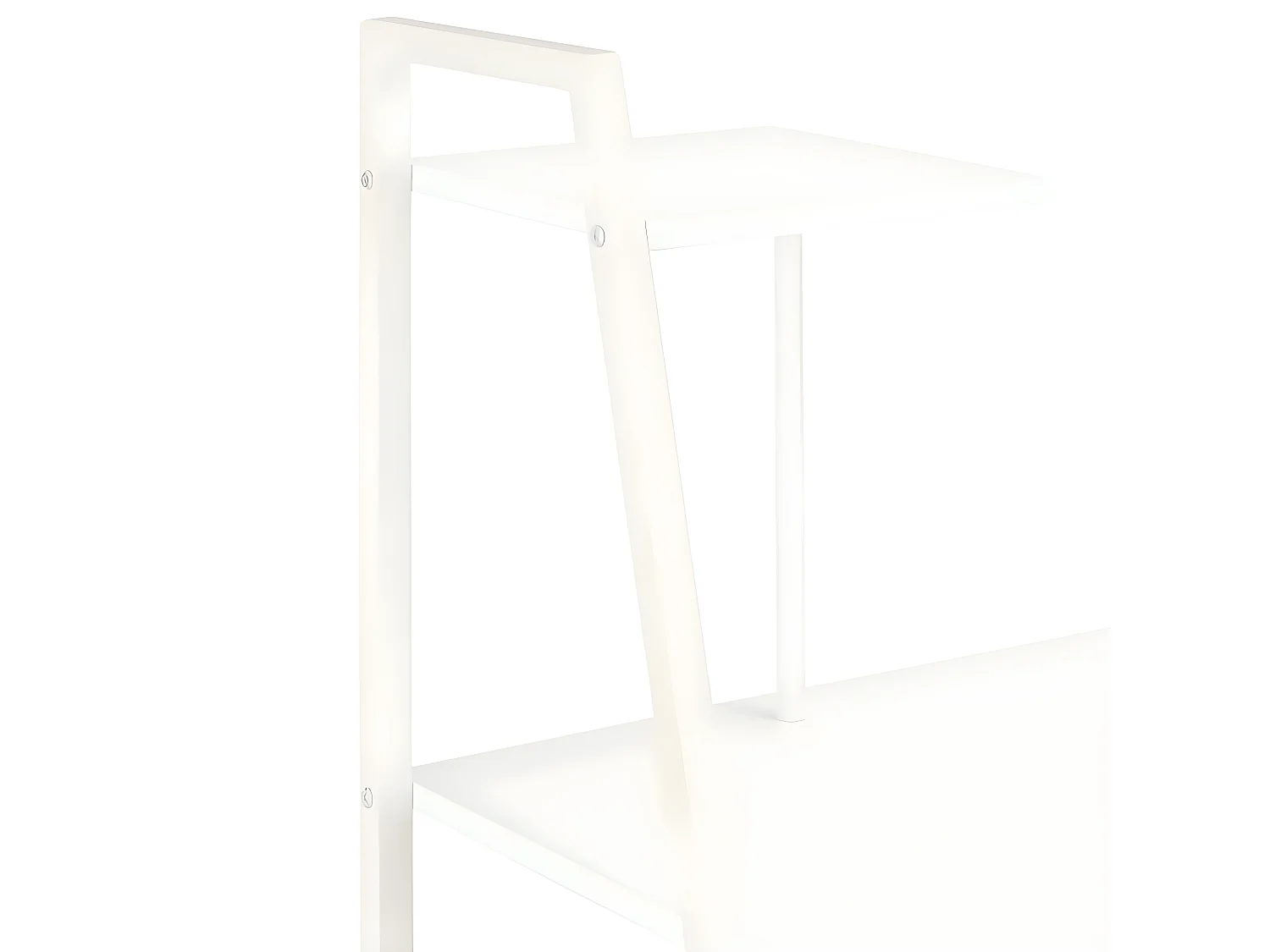 Bureau avec étagère Blanc 102x50x117 cm
