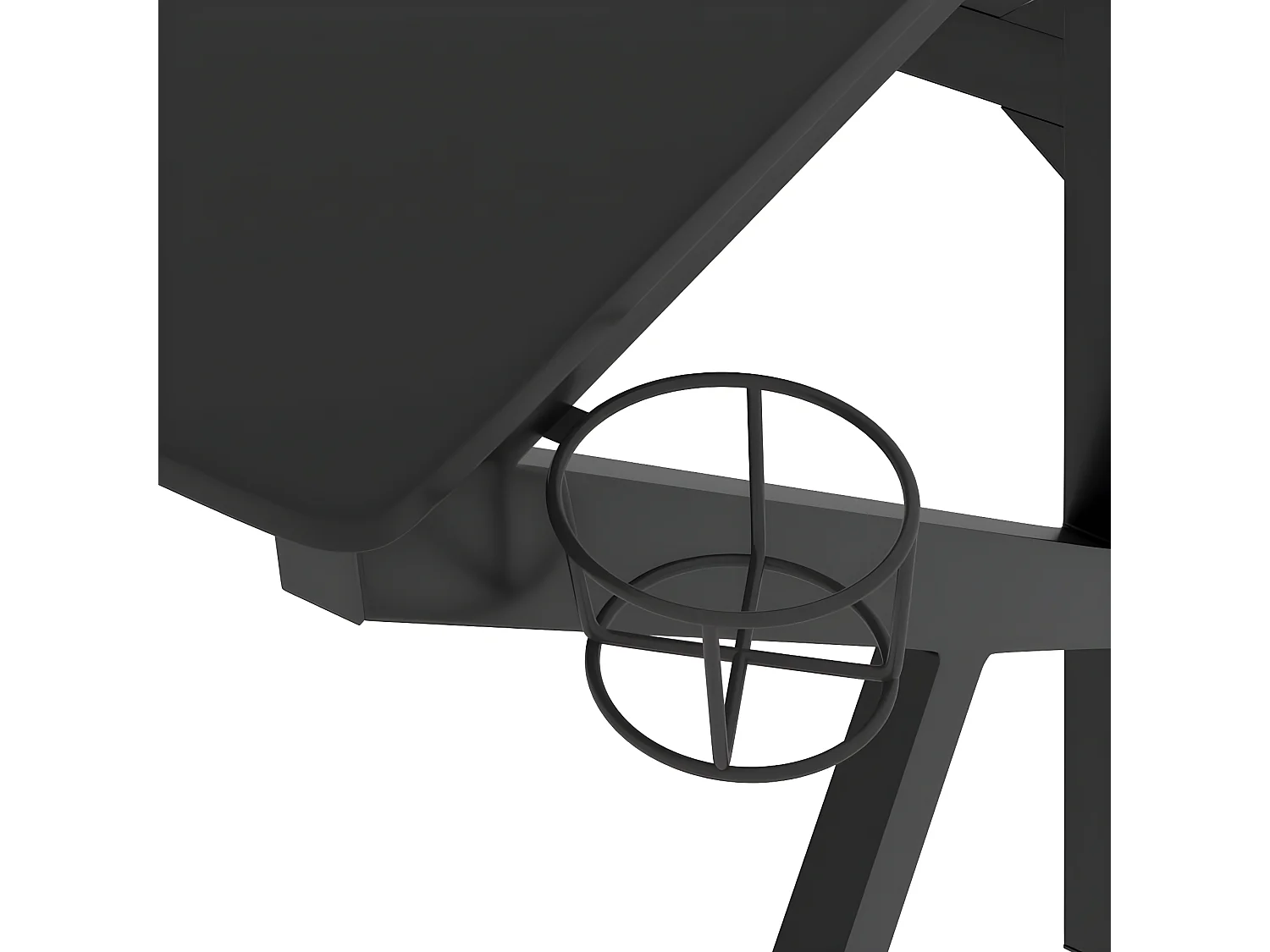 Bureau de jeu avec pieds en forme de K Noir 110x60x75 cm