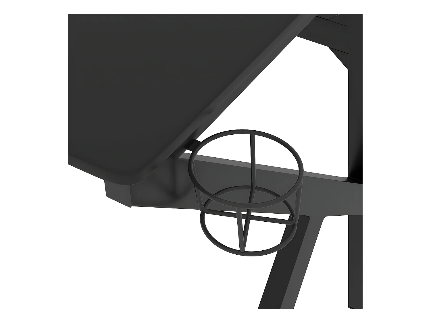 Gamingbureau met K-vormige poten 110x60x75 cm zwart