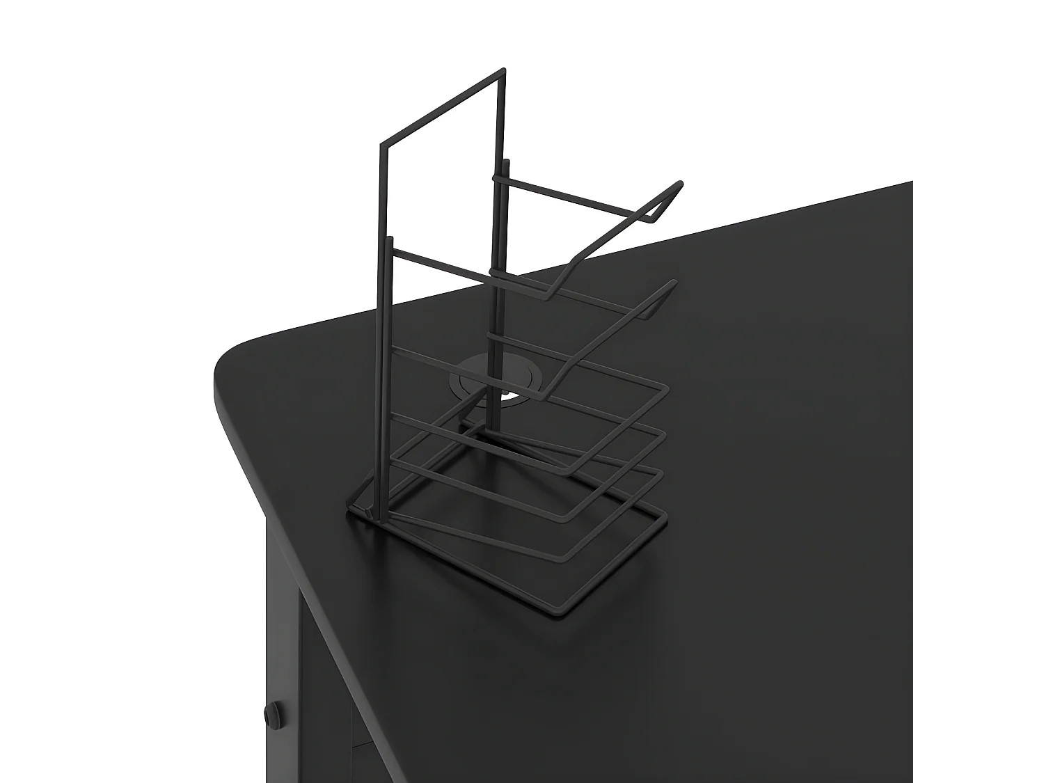 Gamingbureau met K-vormige poten 110x60x75 cm zwart