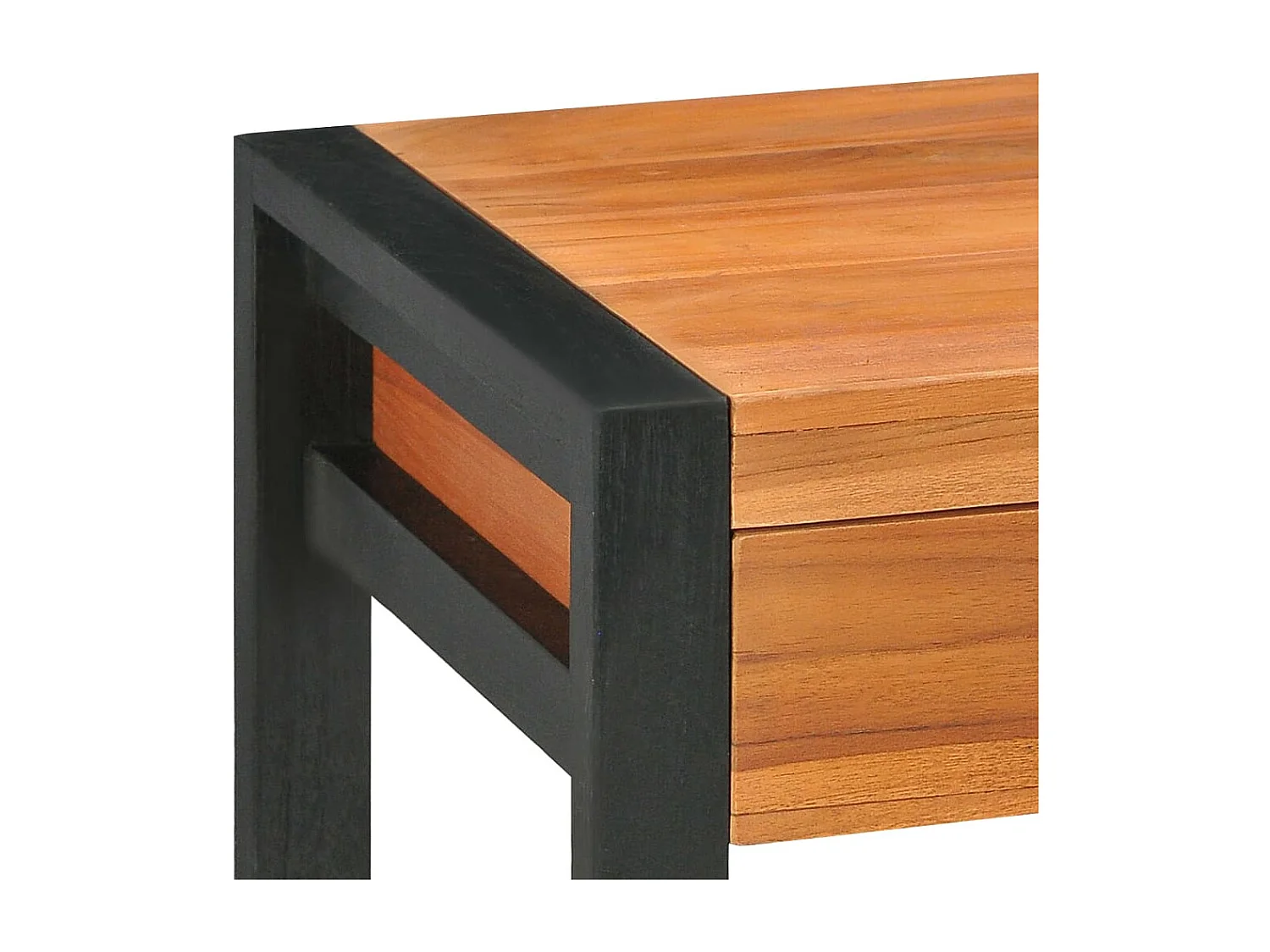 Escritorio con 2 cajones madera reciclada de teca 100x40x75 cm