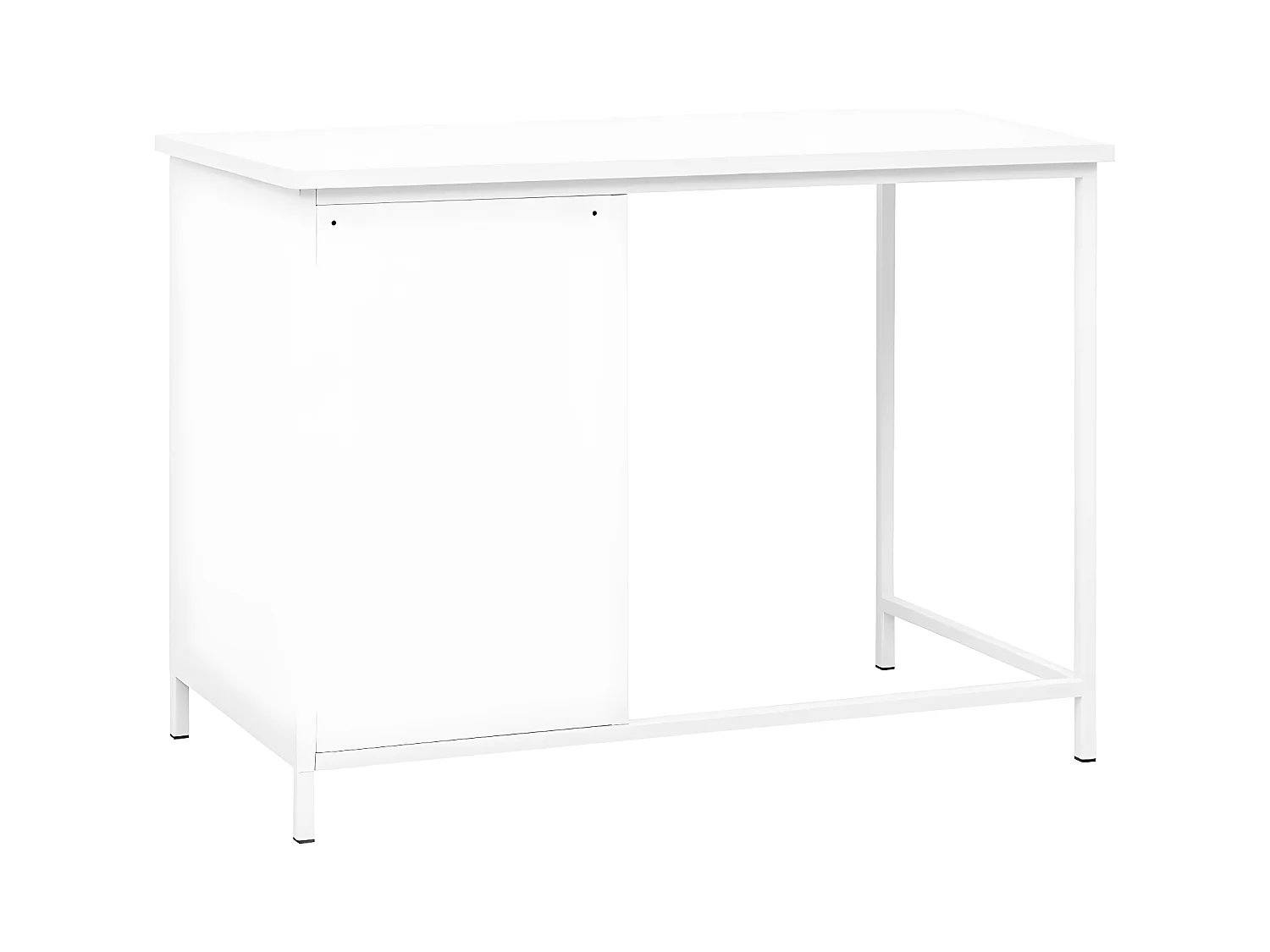 Bureau industriel avec tiroirs Blanc 105x52x75 cm Acier
