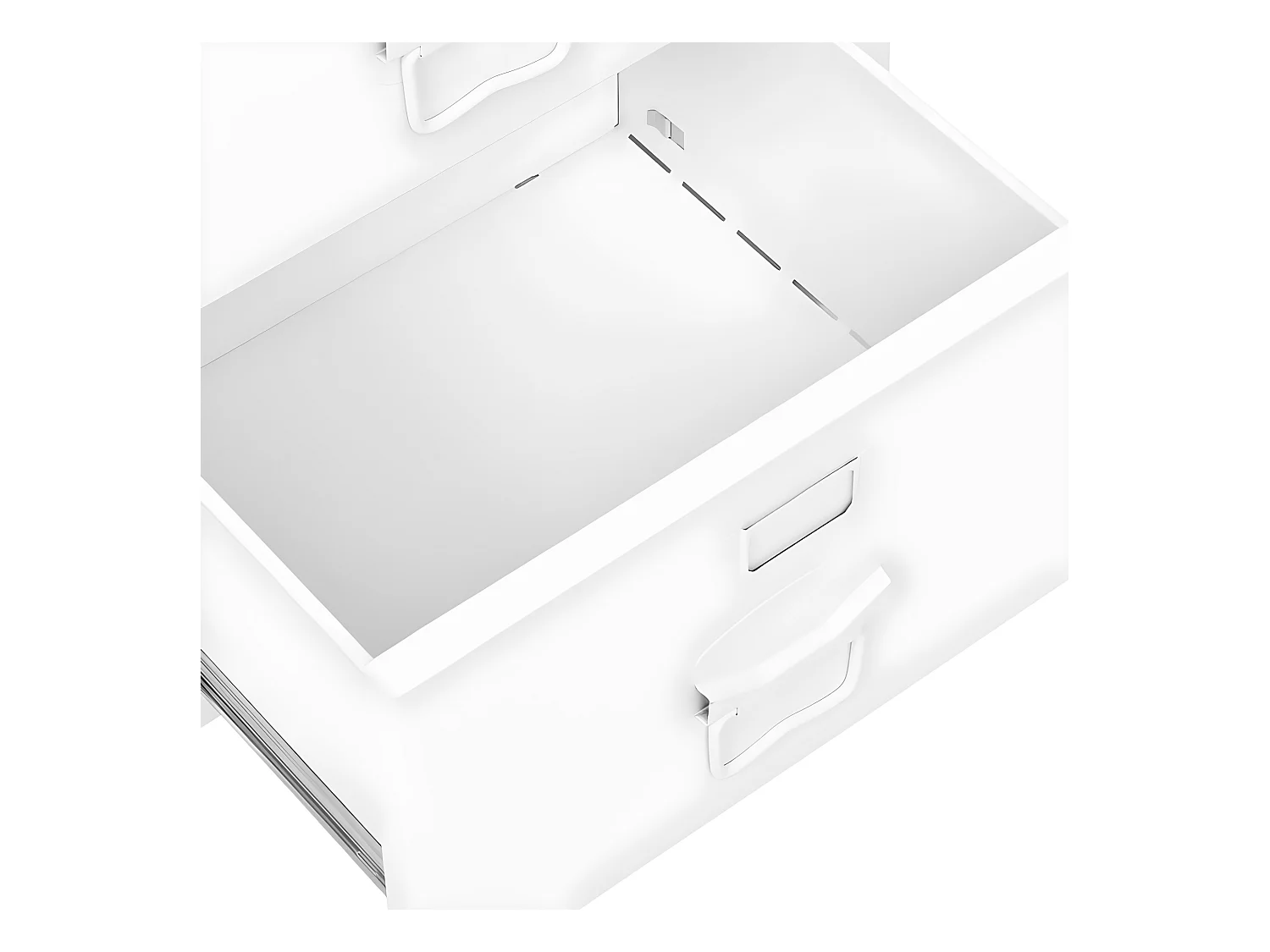 Bureau industriel avec tiroirs Blanc 105x52x75 cm Acier