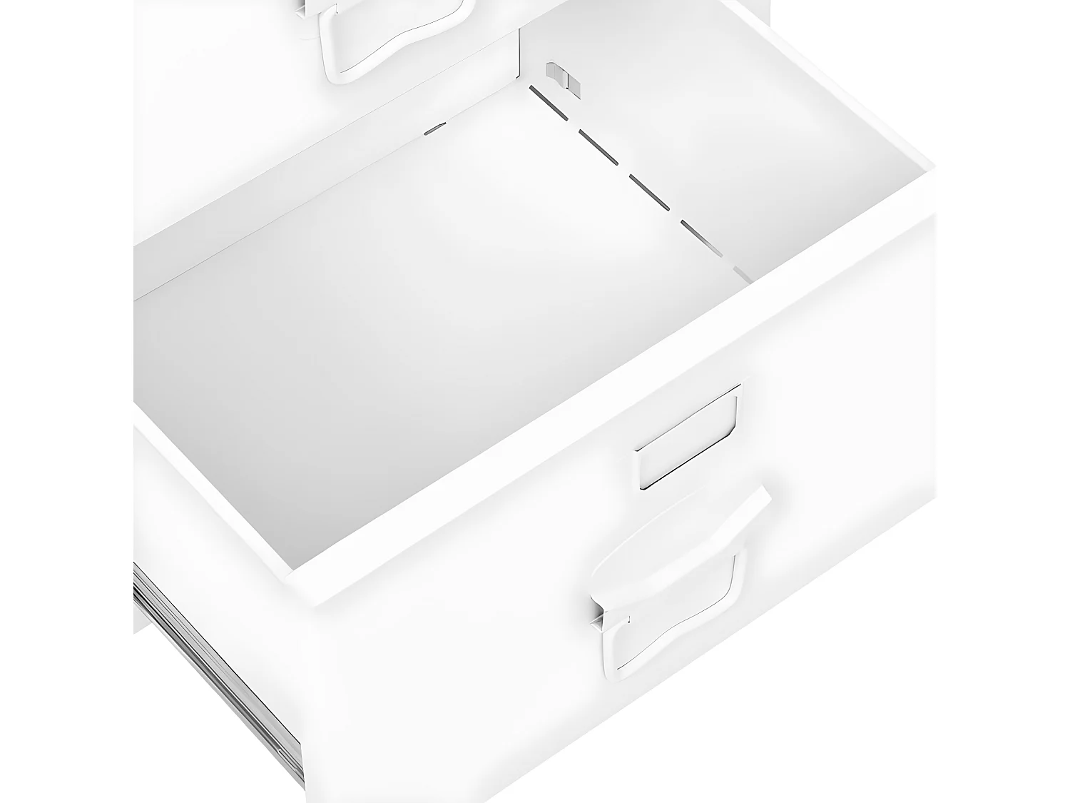 Bureau industriel avec tiroirs Blanc 105x52x75 cm Acier