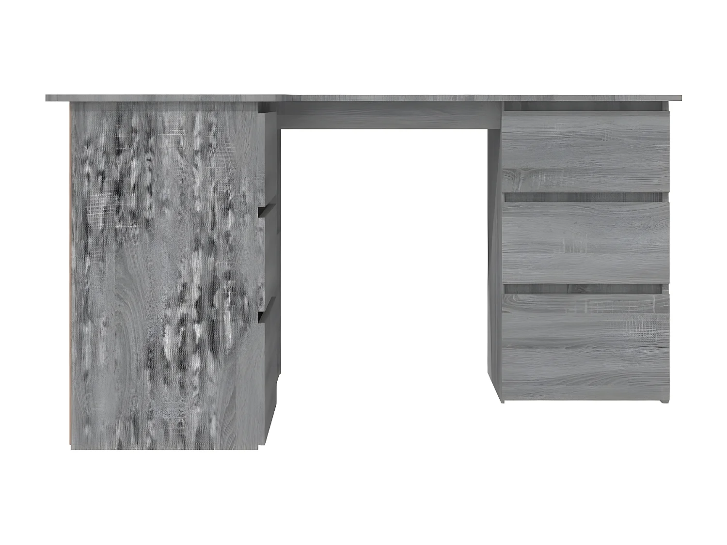 Bureau d'angle Sonoma gris 145x100x76 cm Bois d'ingénierie