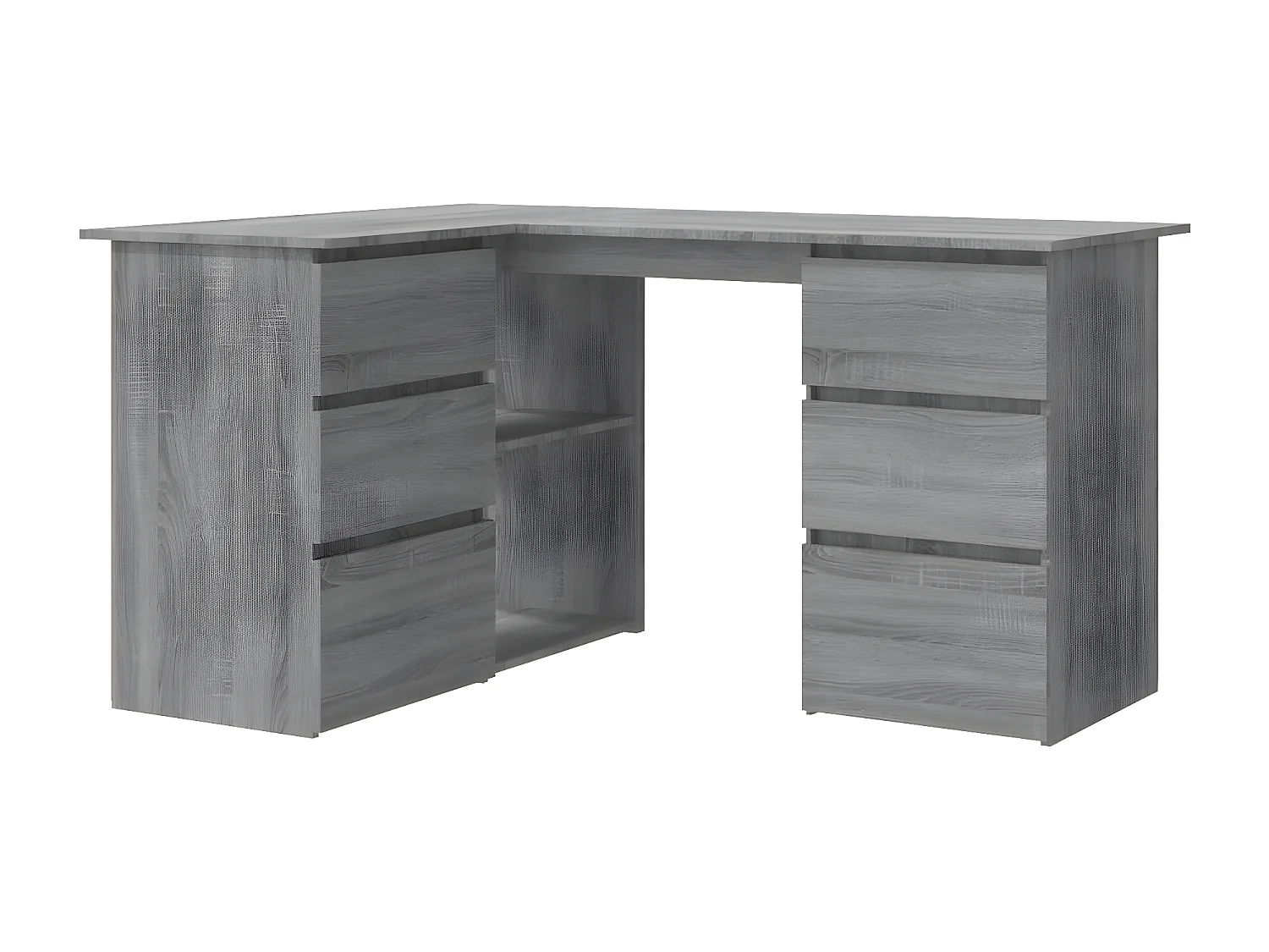 Bureau d'angle Sonoma gris 145x100x76 cm Bois d'ingénierie