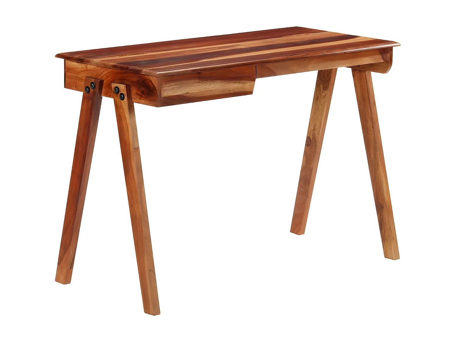 Bureau avec tiroir 110x50x77 cm bois d'acacia massif