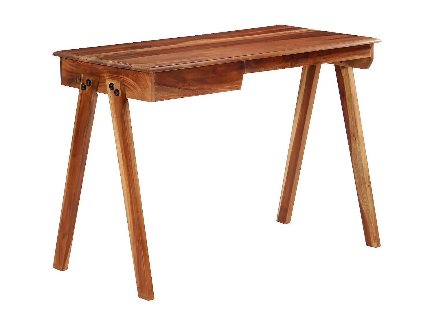 Bureau avec tiroir 110x50x77 cm bois d'acacia massif