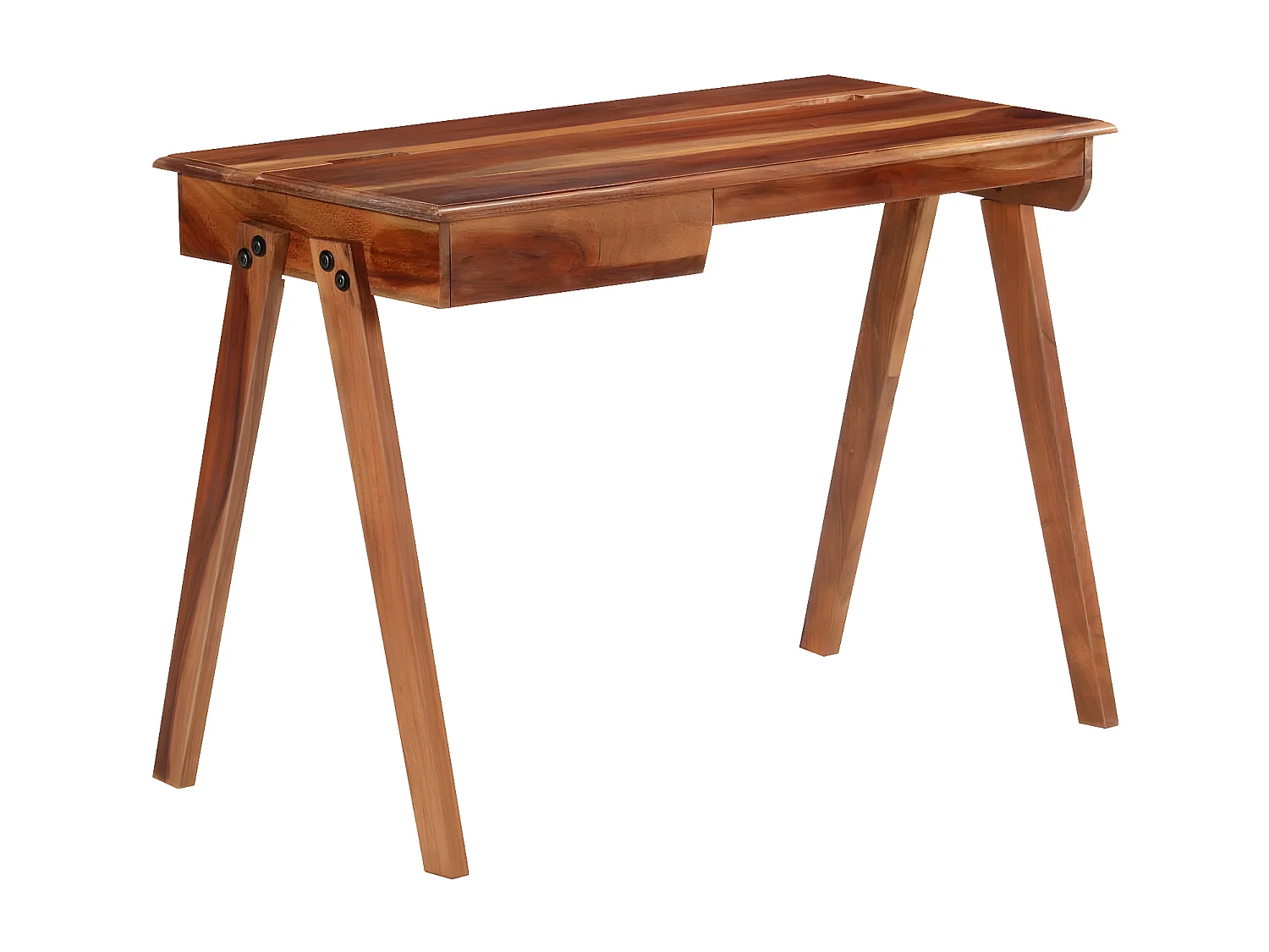 Bureau avec tiroir 110x50x77 cm bois d'acacia massif