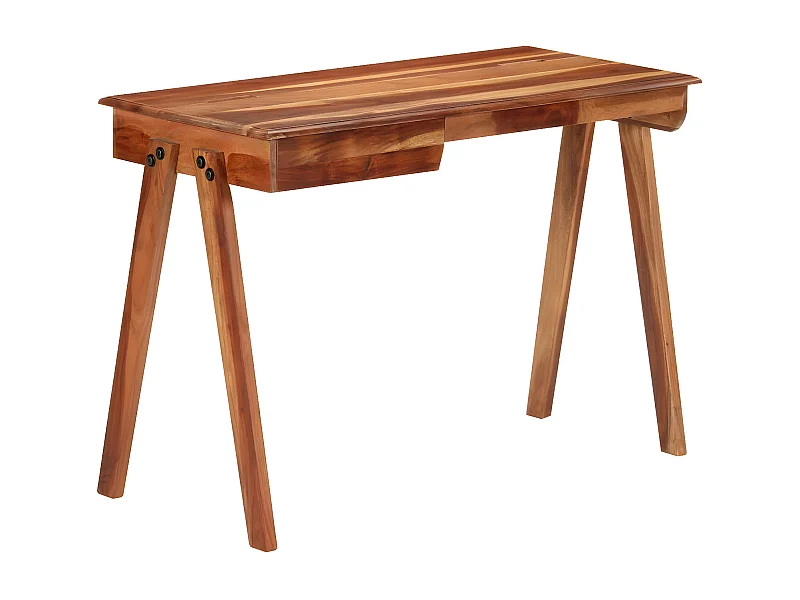 Bureau avec tiroir 110x50x77 cm bois d'acacia massif