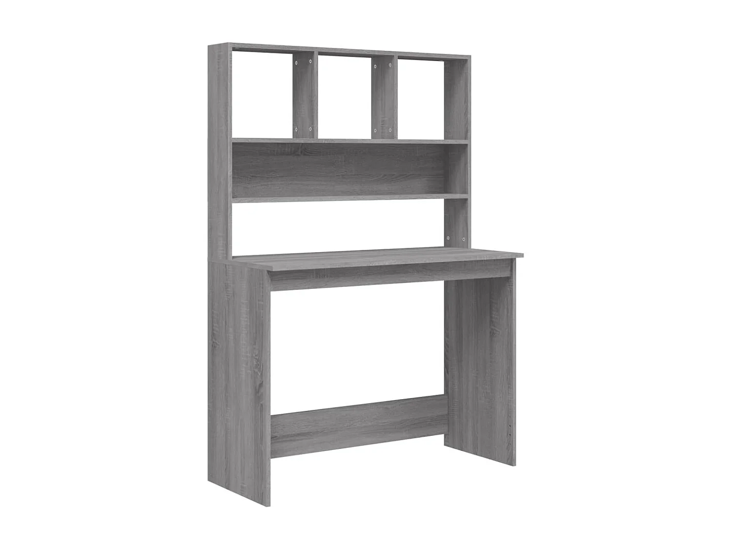 Bureau avec étagères Sonoma gris 102x45x148cm Bois d'ingénierie