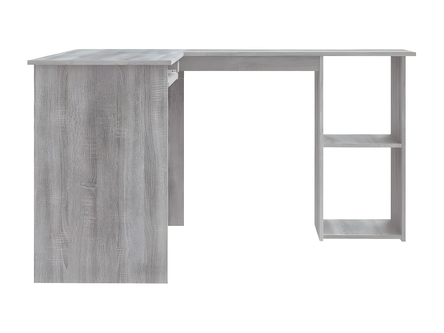 Bureau d'angle sonoma gris 120x140x75 cm bois d'ingénierie