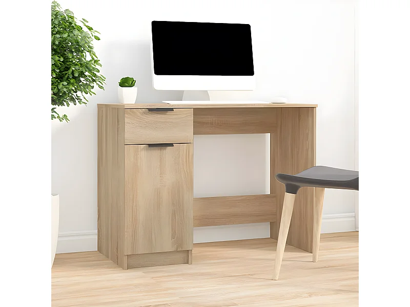 Bureau Chêne sonoma 100x50x75 cm Bois d'ingénierie