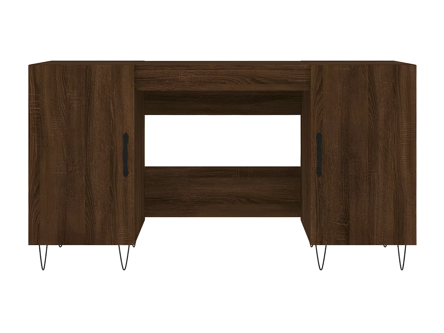 Secretária 140x50x75 cm derivados de madeira carvalho castanho