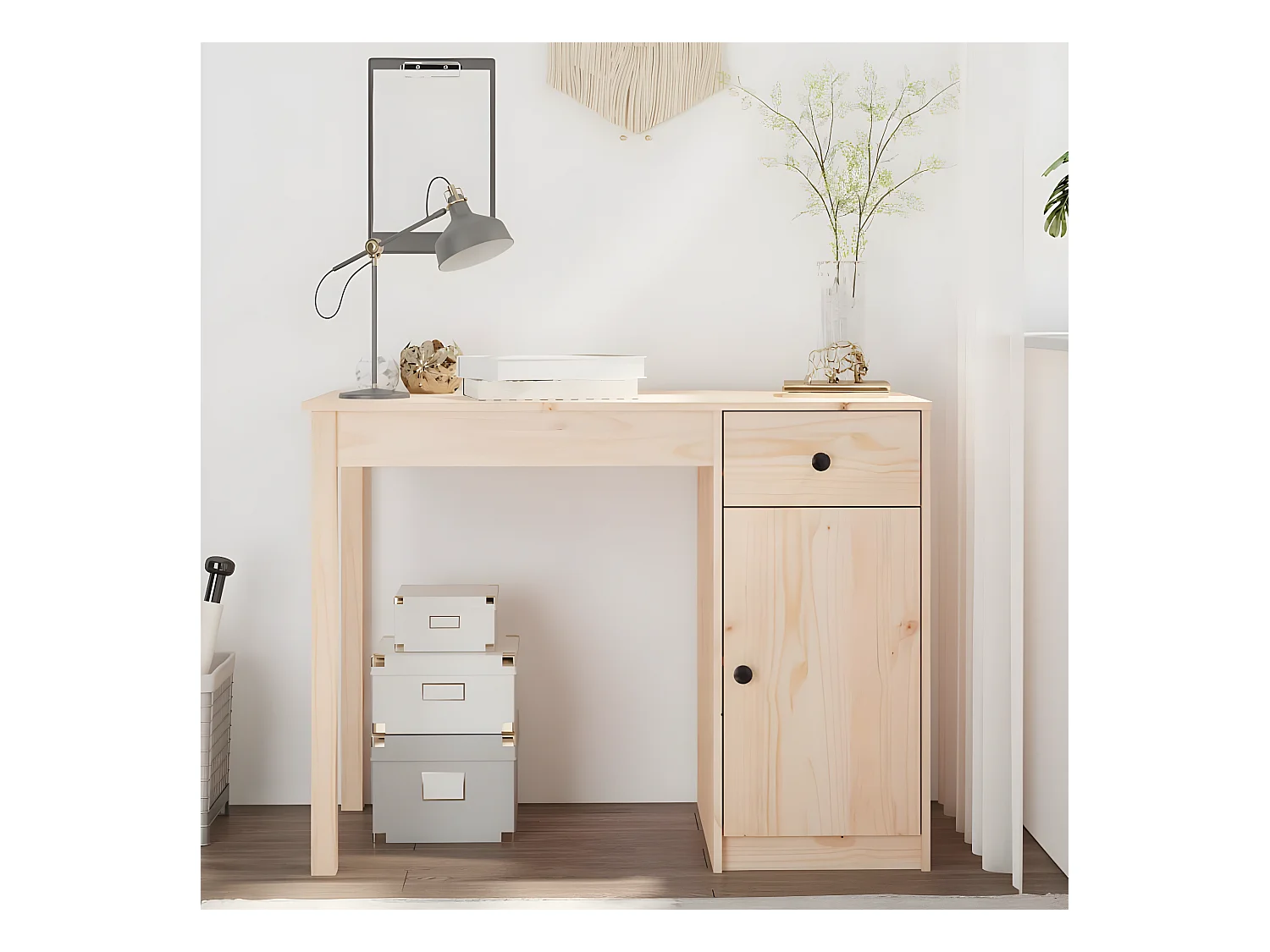 Bureau 100x50x75 cm Bois massif de pin
