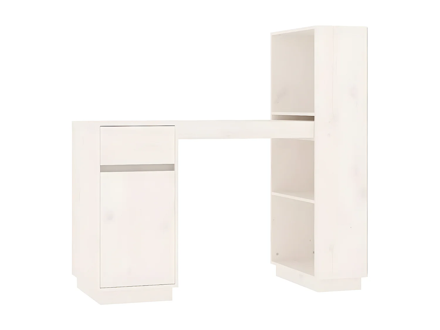 Escritorio de madera maciza de pino blanco 110x53x117 cm