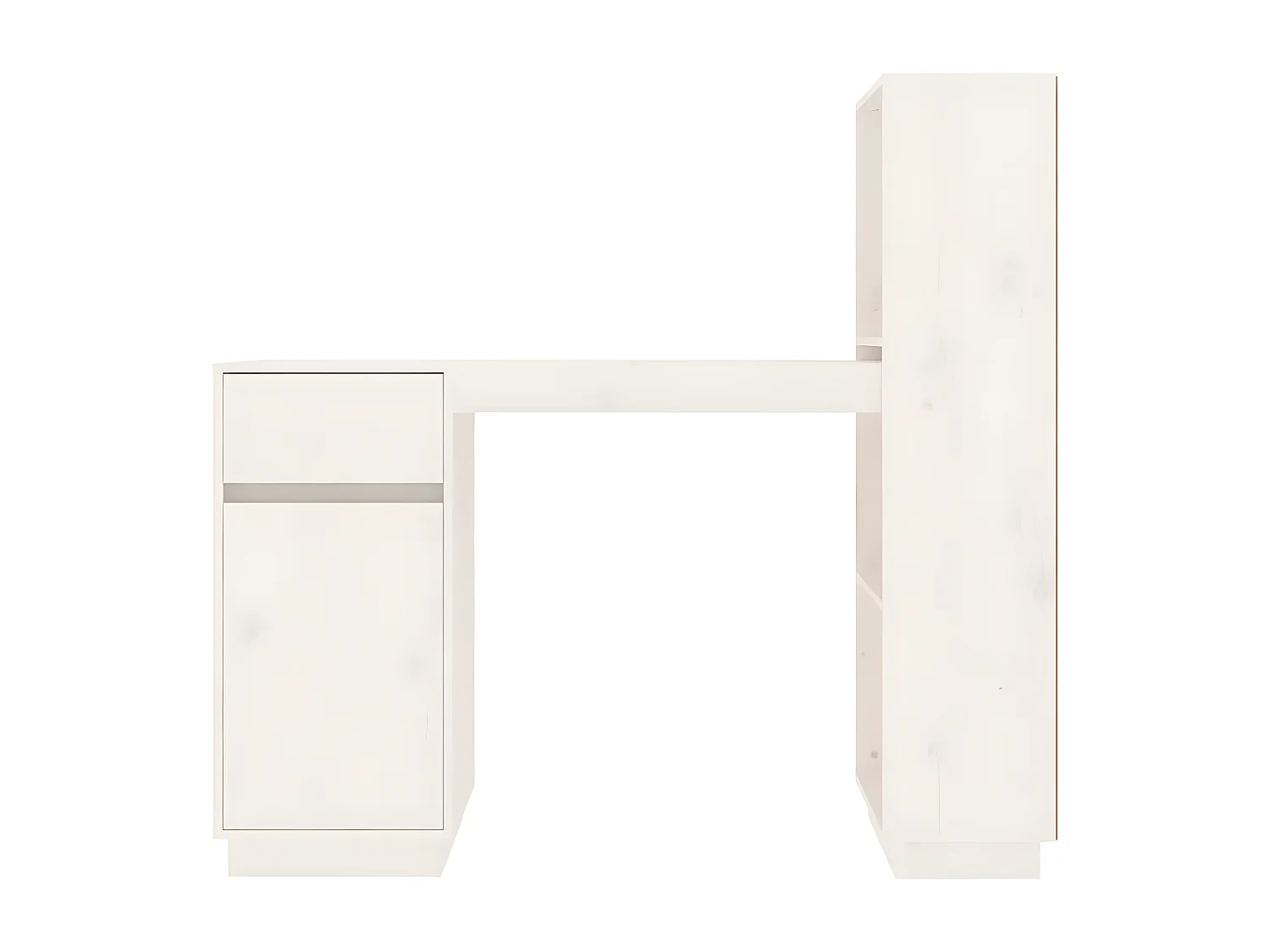 Escritorio de madera maciza de pino blanco 110x53x117 cm