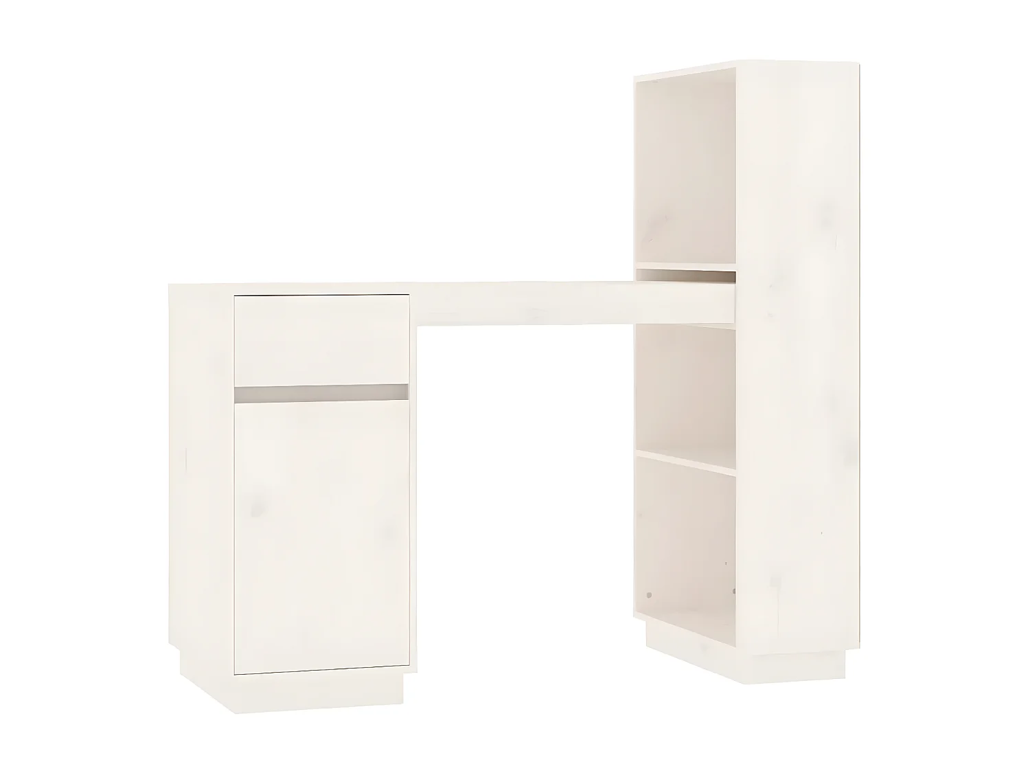 Escritorio de madera maciza de pino blanco 110x53x117 cm