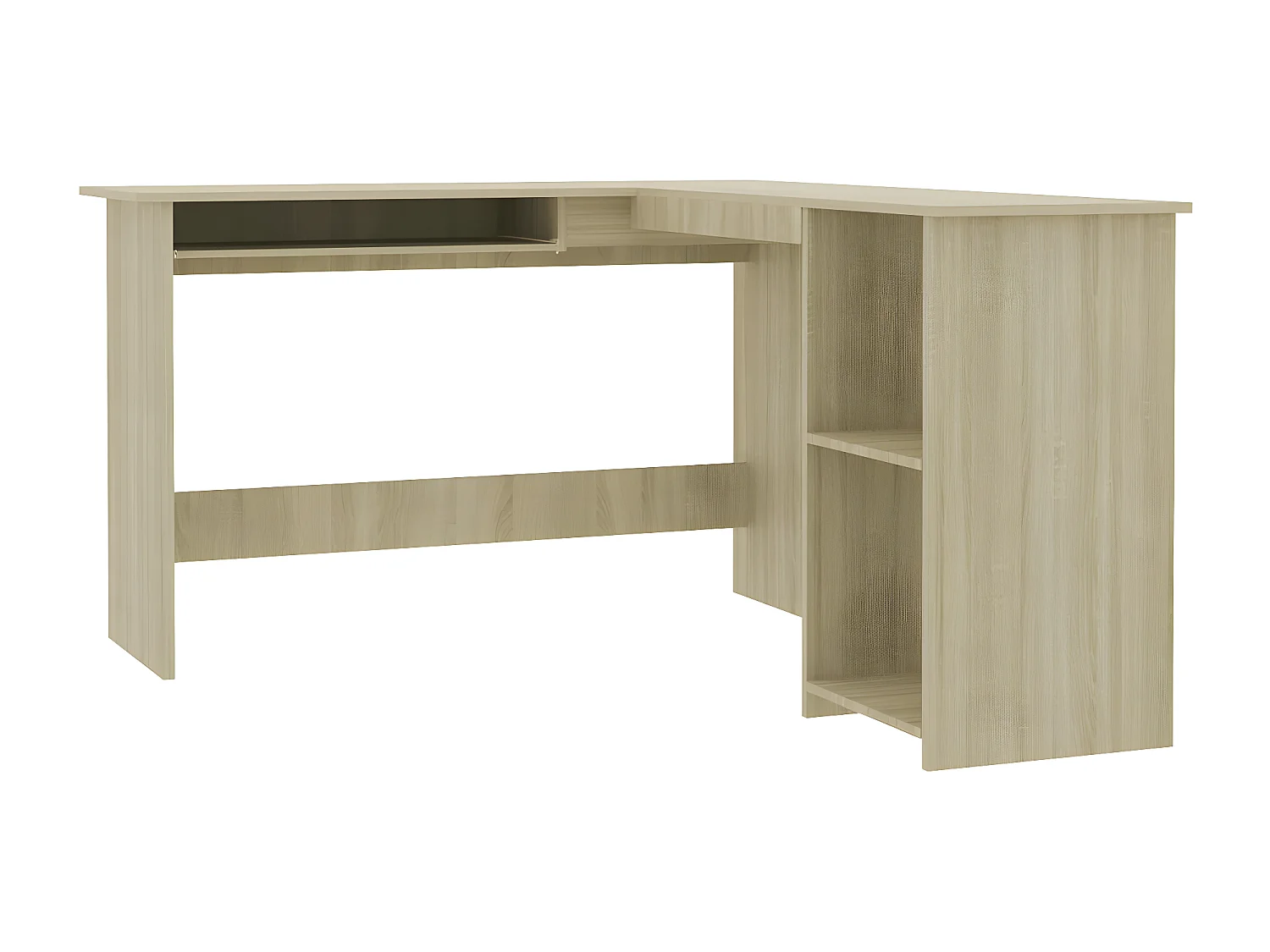 Bureau d'angle forme de L Chêne sonoma 120x140x75 cm Aggloméré