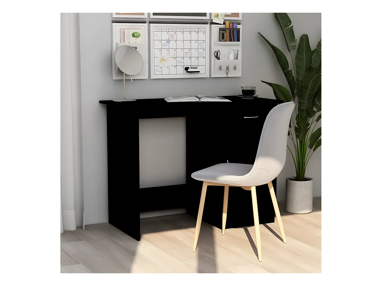 Bureau Noir 100 x 50 x 76 cm Aggloméré