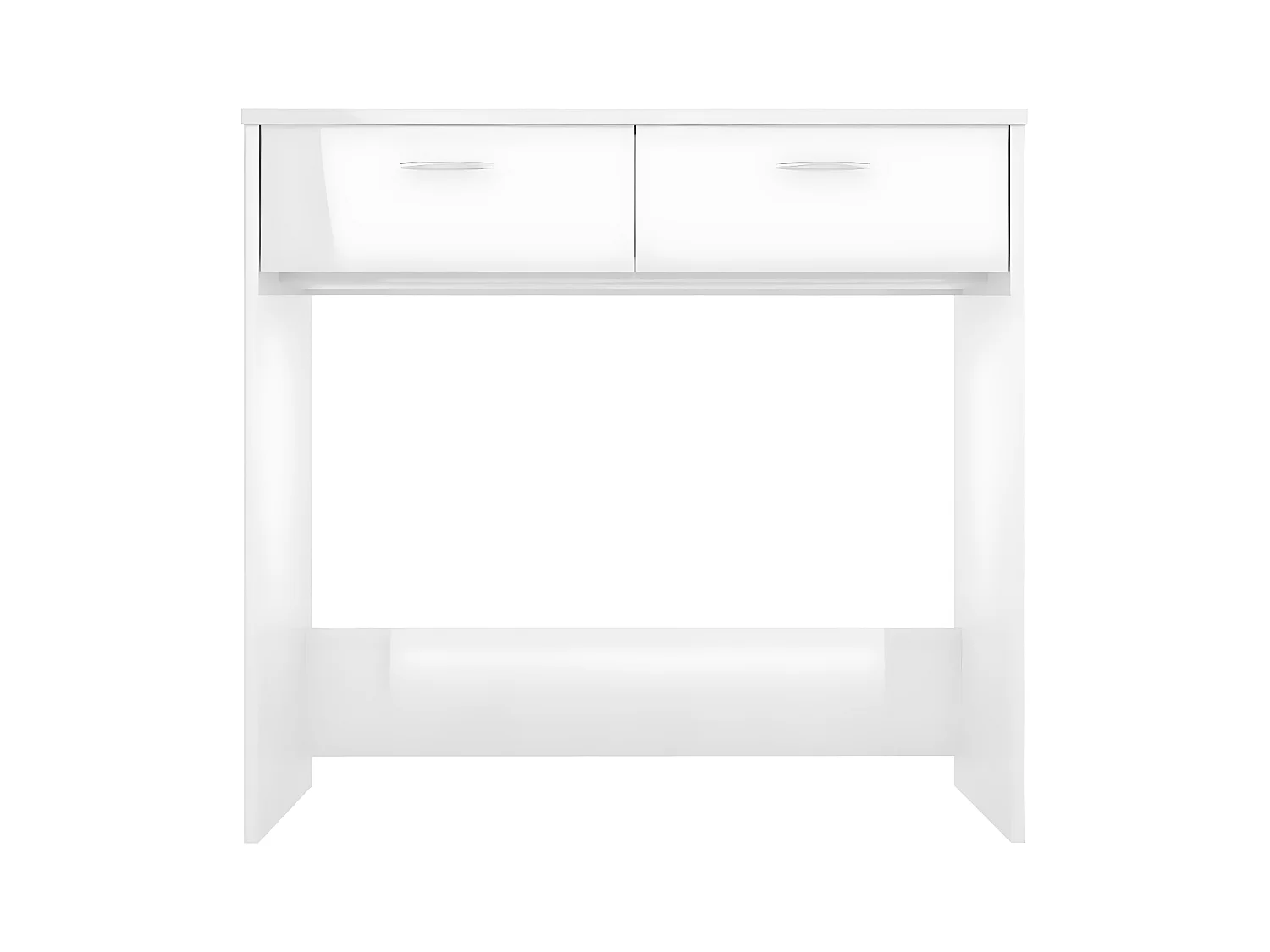 Bureau Blanc brillant 80x40x75 cm Aggloméré