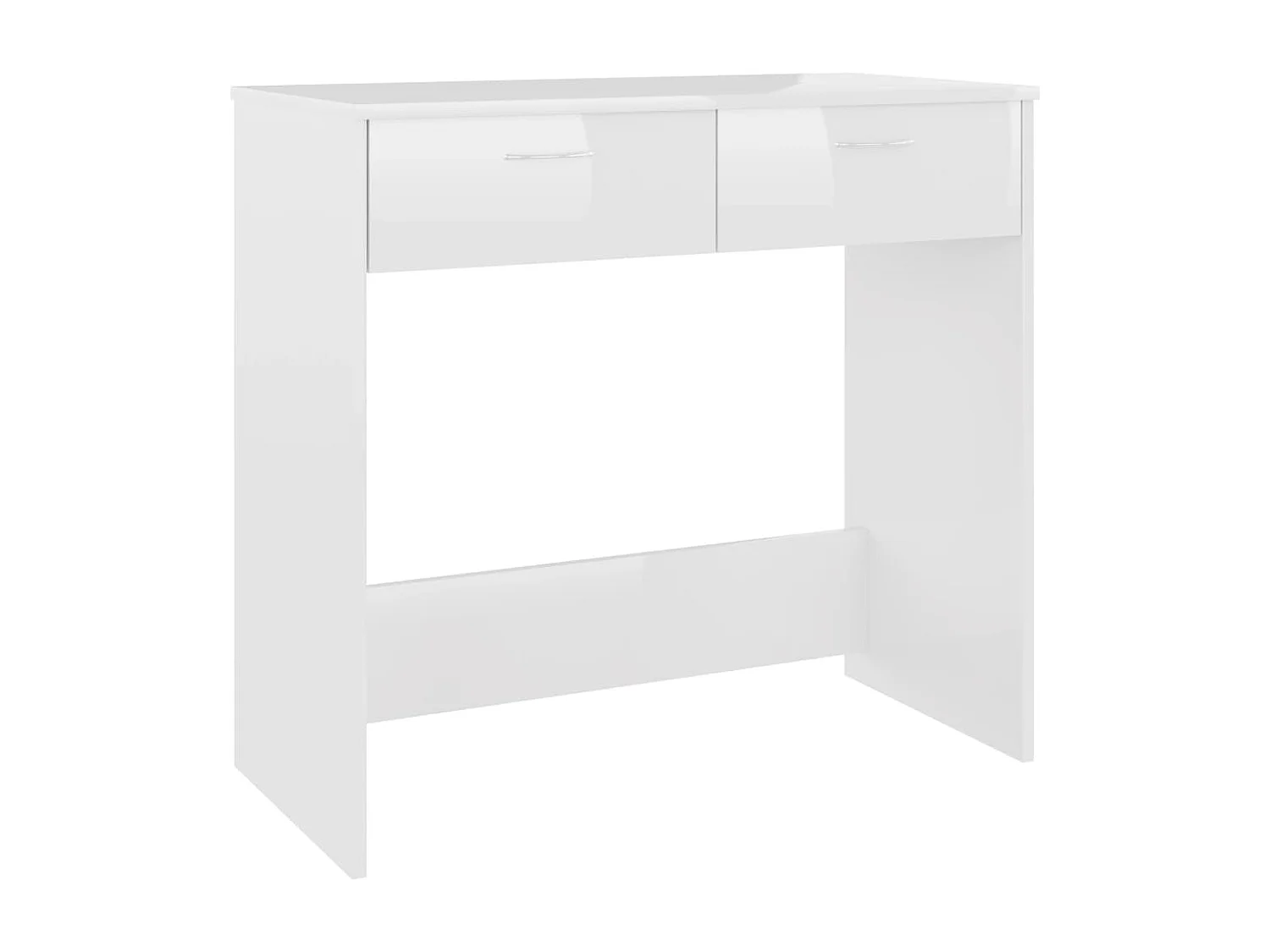 Secretária 80x40x75 cm contraplacado branco brilhante