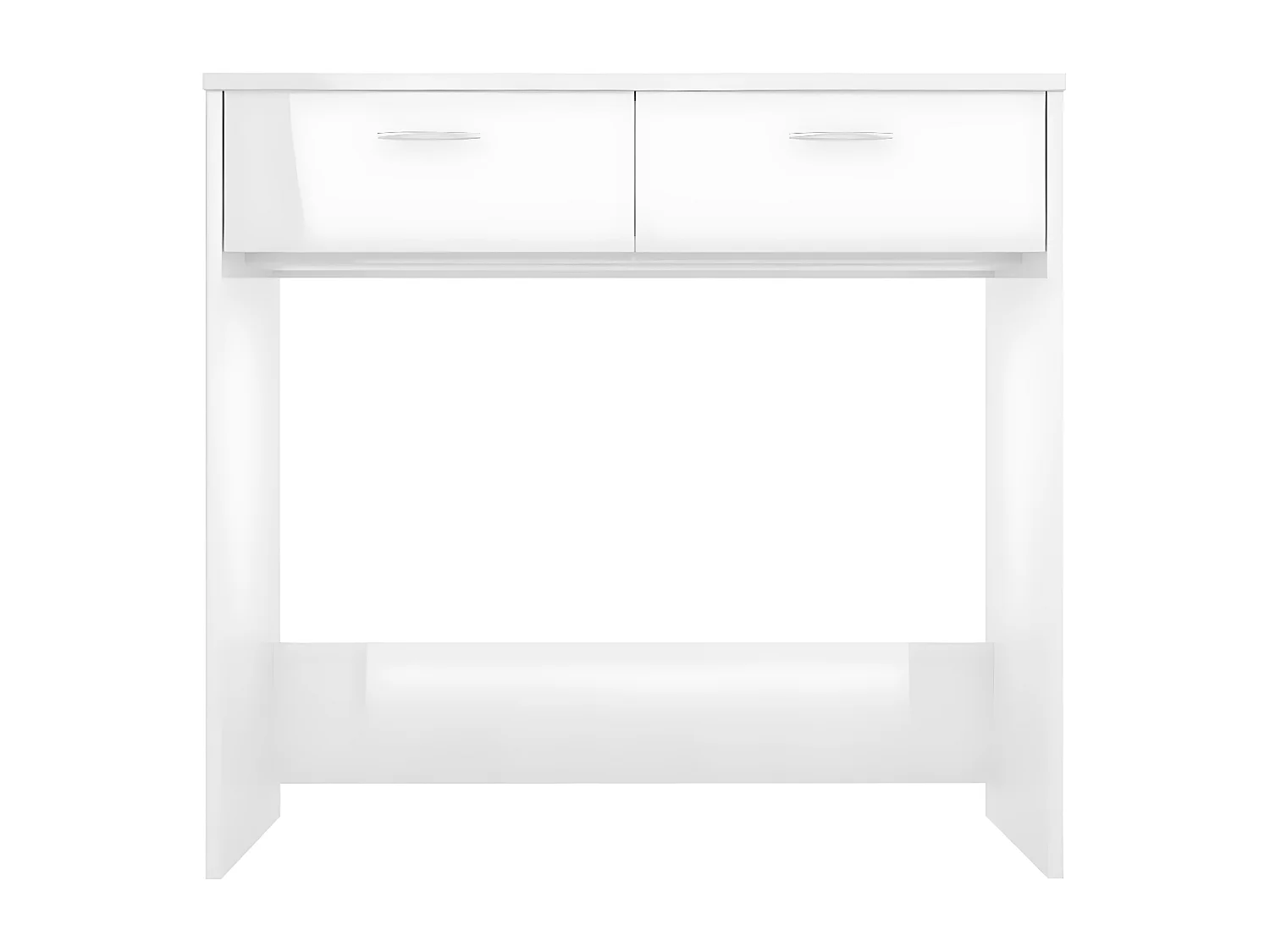 Secretária 80x40x75 cm contraplacado branco brilhante