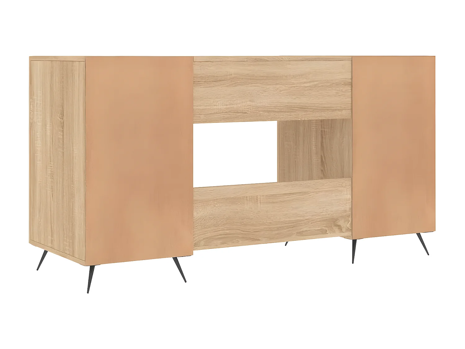 Bureau chêne sonoma 140x50x75 cm bois d'ingénierie