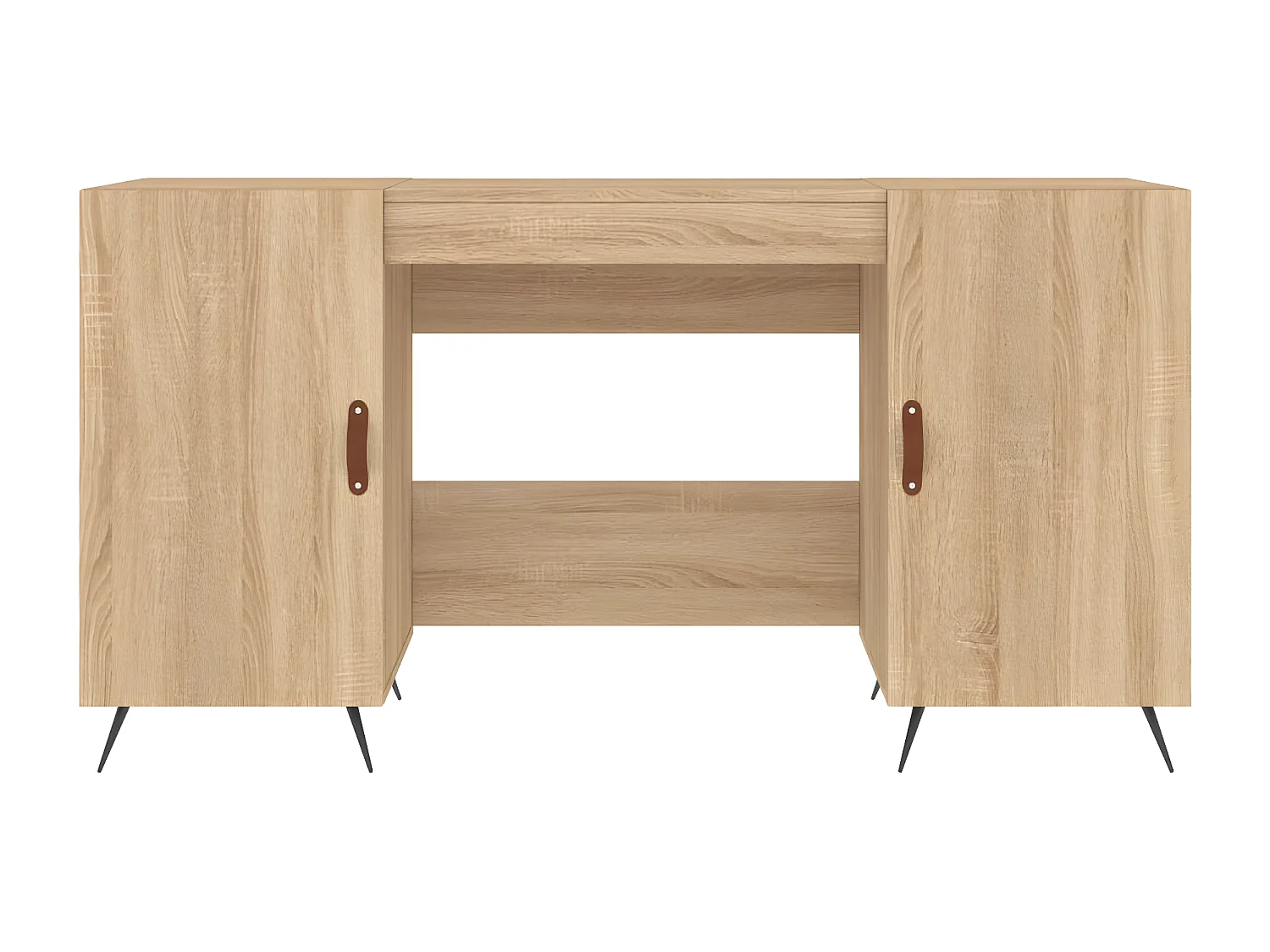 Bureau chêne sonoma 140x50x75 cm bois d'ingénierie