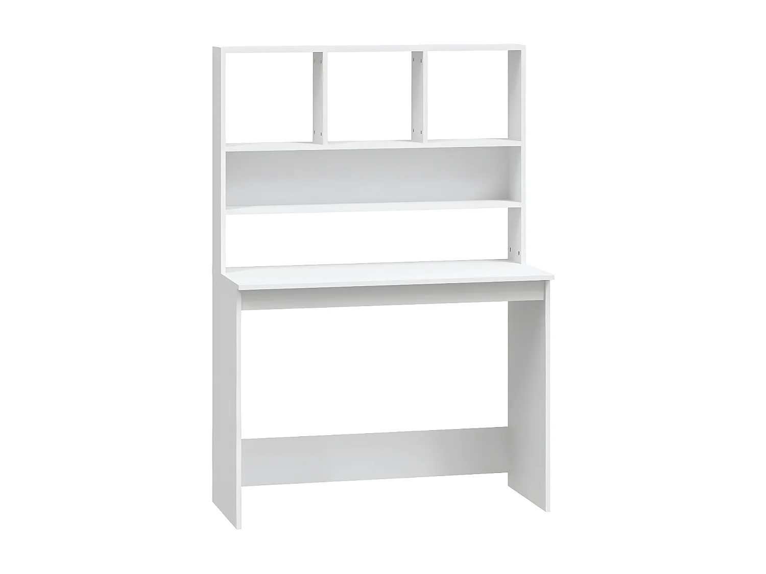 Bureau avec étagères Blanc 102x45x148 cm Bois d'ingénierie