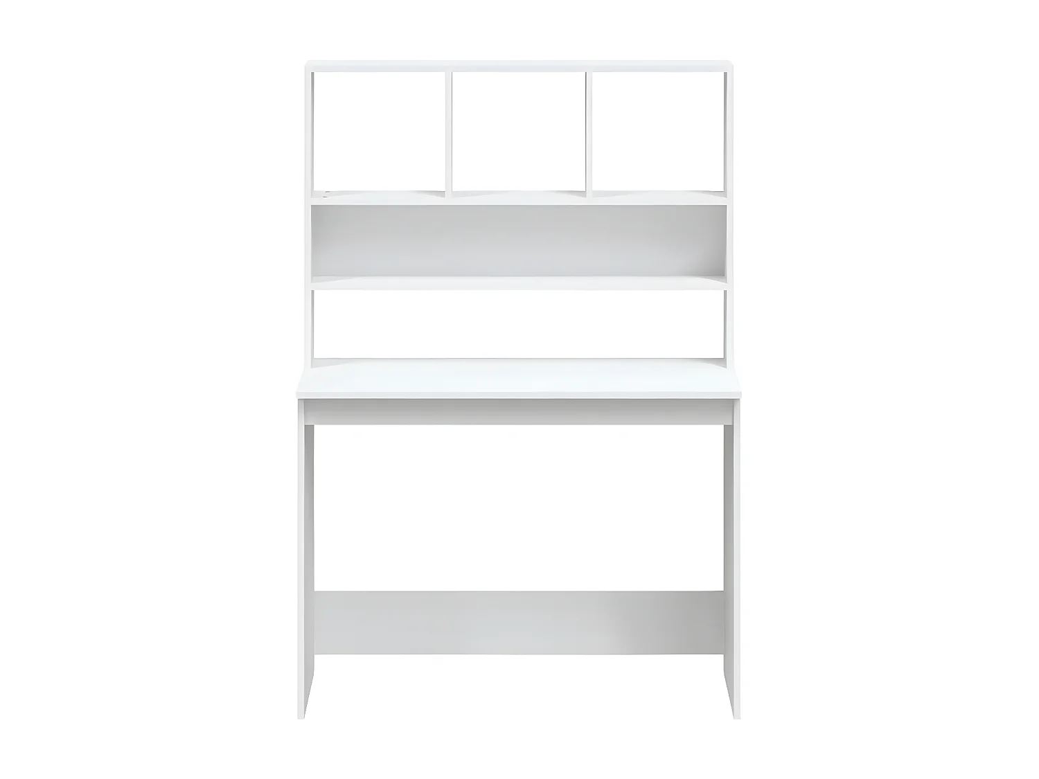 Bureau avec étagères Blanc 102x45x148 cm Bois d'ingénierie