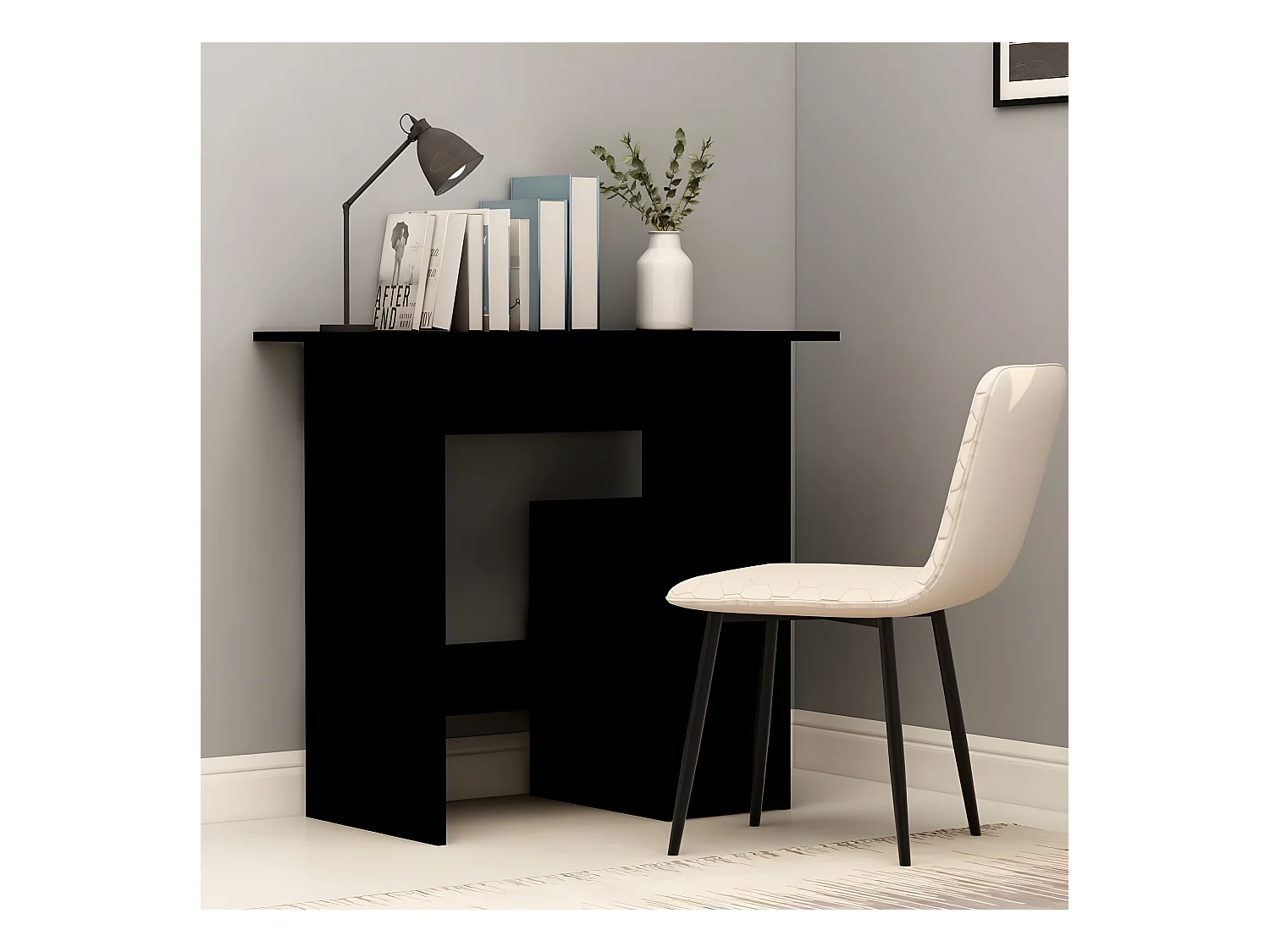 Bureau Noir 80 x 45 x 74 cm Aggloméré